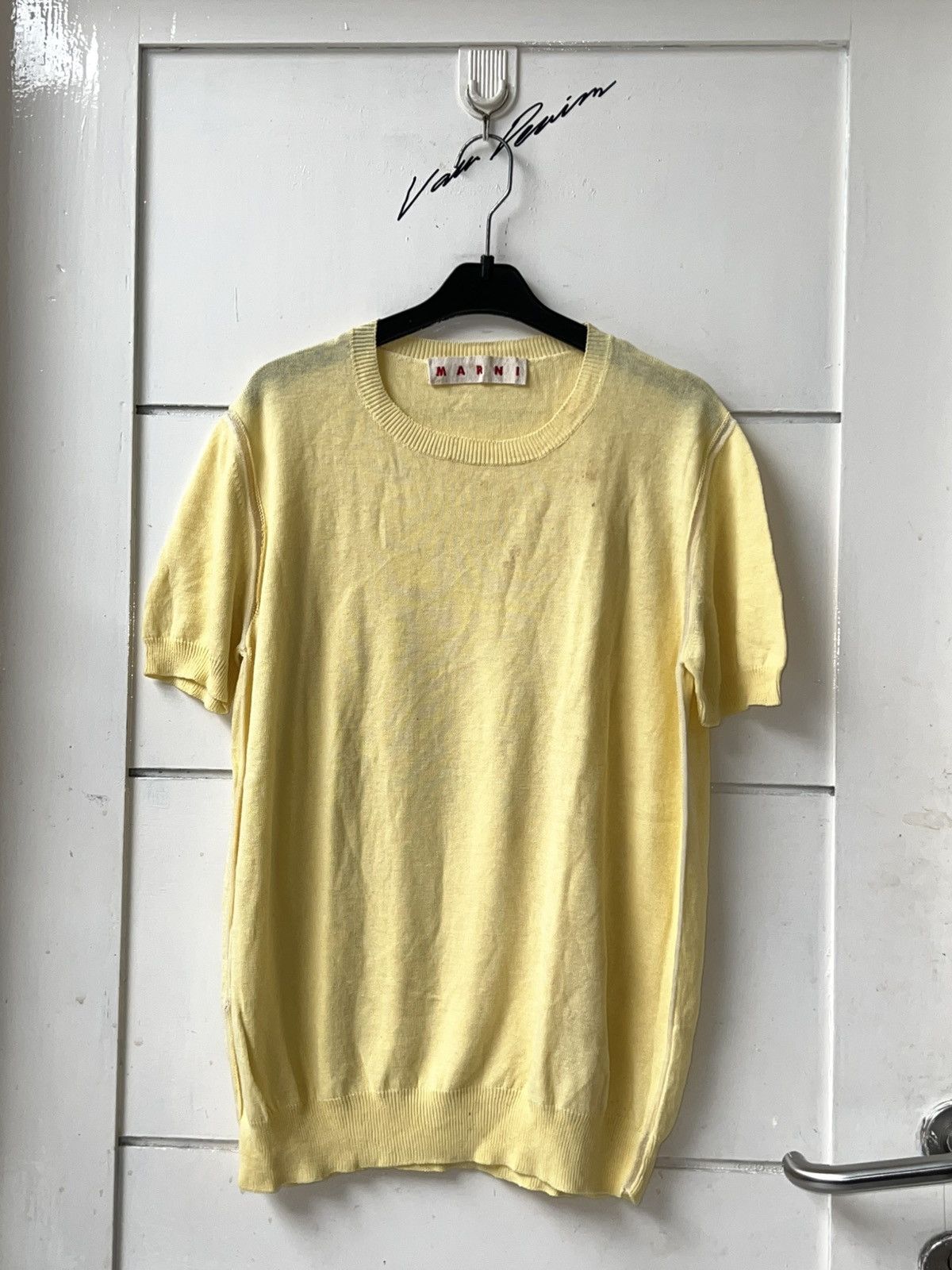 Marni MARNI Yellow Knit T-shirt Size US S / EU 44-46 / 1 - 1 Thumbnail
