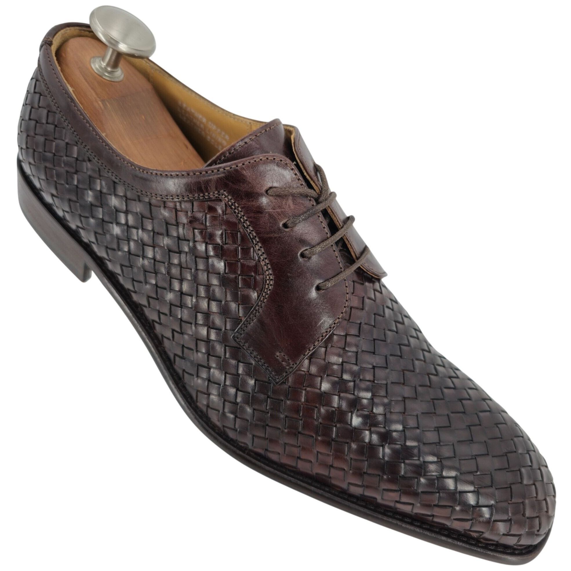 Paul Fredrick Paul Fredrick Italian Brown All Leather Woven Dress Shoes 12 Size US 12 / EU 45 - 1 Thumbnail