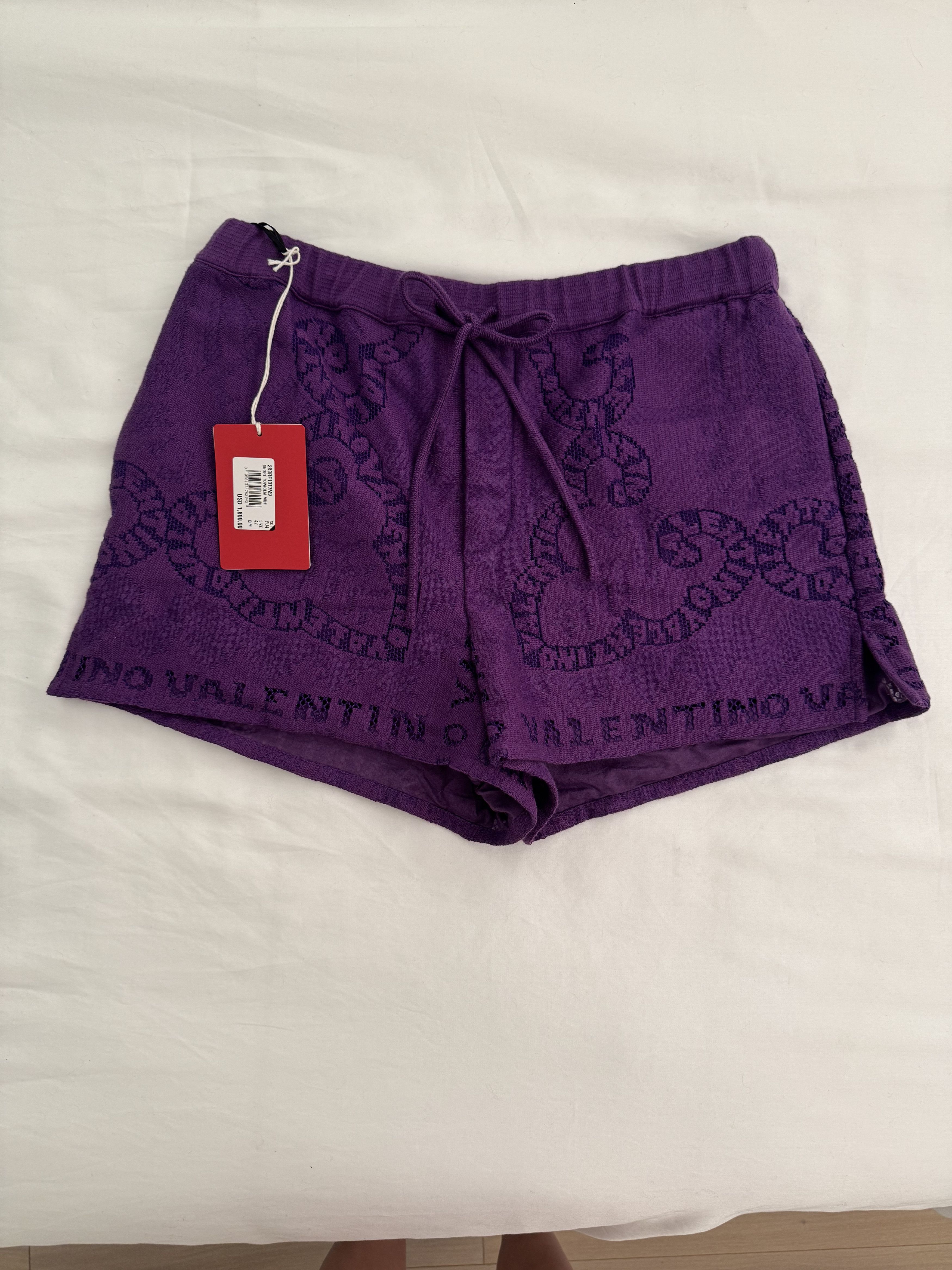Valentino Mini Bandana Guipure Lace Cotton Blend Shorts Size 42" / US 20 - 1 Thumbnail