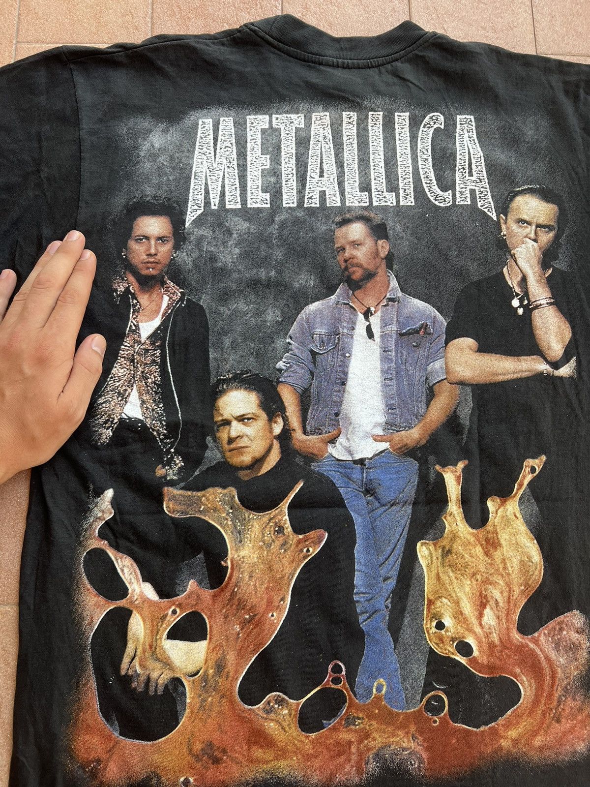 Band Tees × Vintage Vintage Metallica AOP 90s t shirt Size US L / EU 52-54 / 3 - 10 Thumbnail