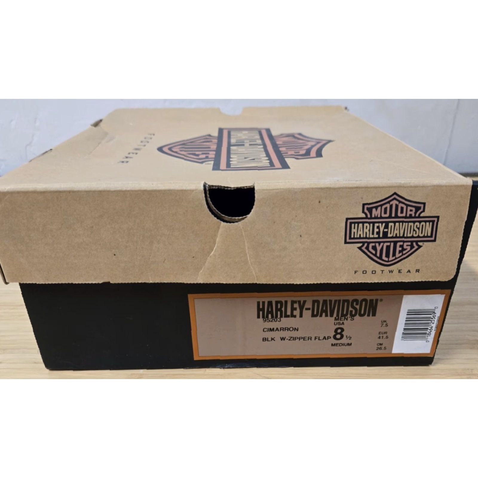 Harley Davidson VINTAGE Harley-Davidson Mens 8.5 Leather Motorcycle Boots Cimarron 95203 Black Size US 9 / EU 42 - 3 Thumbnail