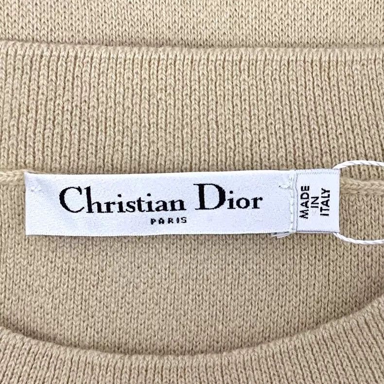 Dior Dior Light brown logo striped cashmere round-neck long-sle Size XS / US 0-2 / IT 36-38 - 6 Thumbnail