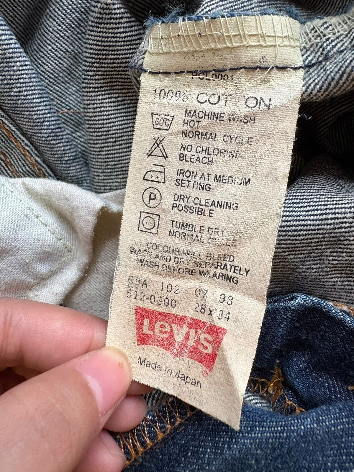 Levi's Vintage 90s Levis 512 Mud Wash Distressed Loose Jeans Size US 28 / EU 44 - 10 Thumbnail