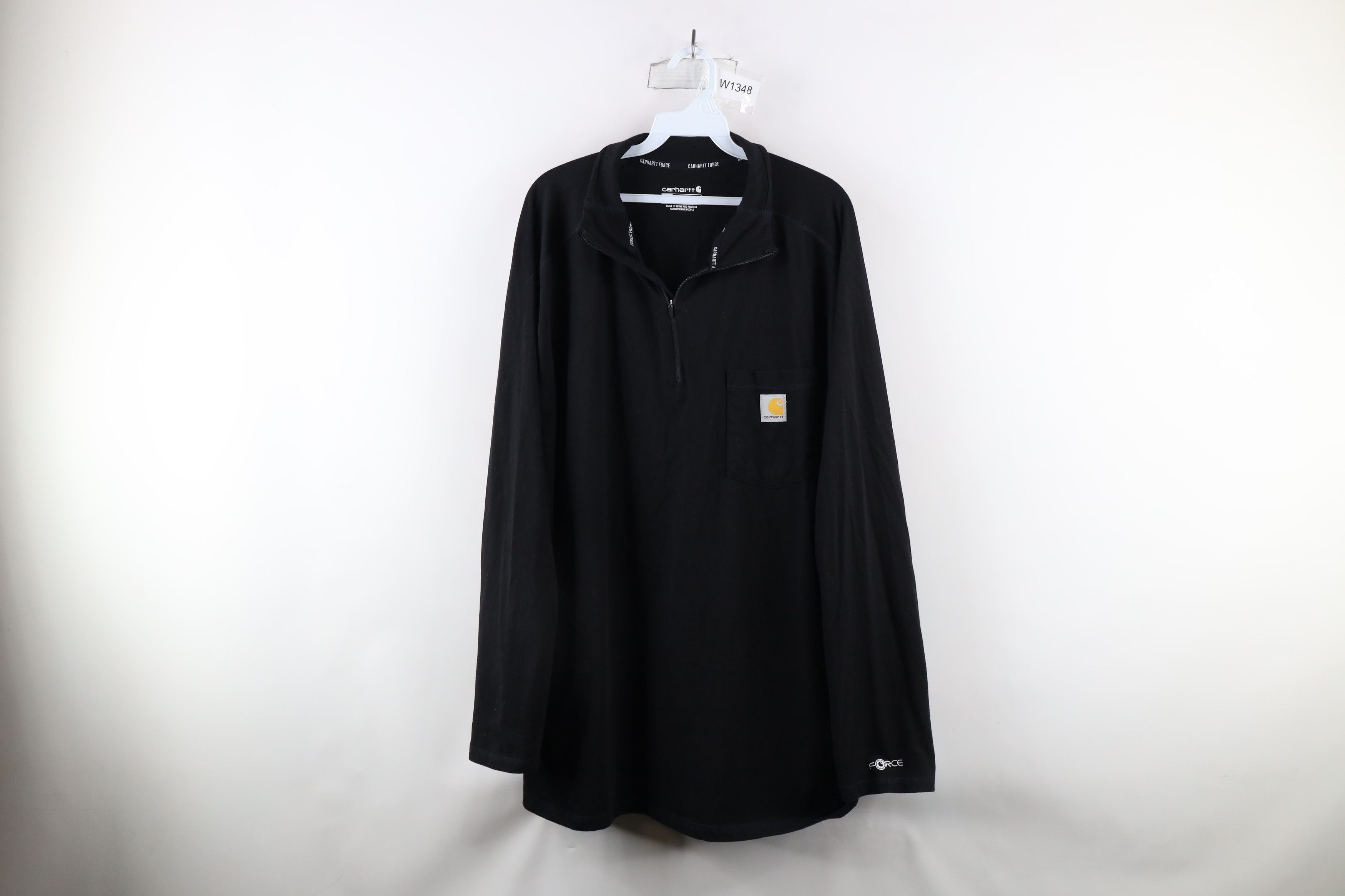 Carhartt × Vintage Carhartt Force Relaxed Fit Spell Out Half Zip Pullover Top Size US XXL / EU 58 / 5 - 1 Thumbnail