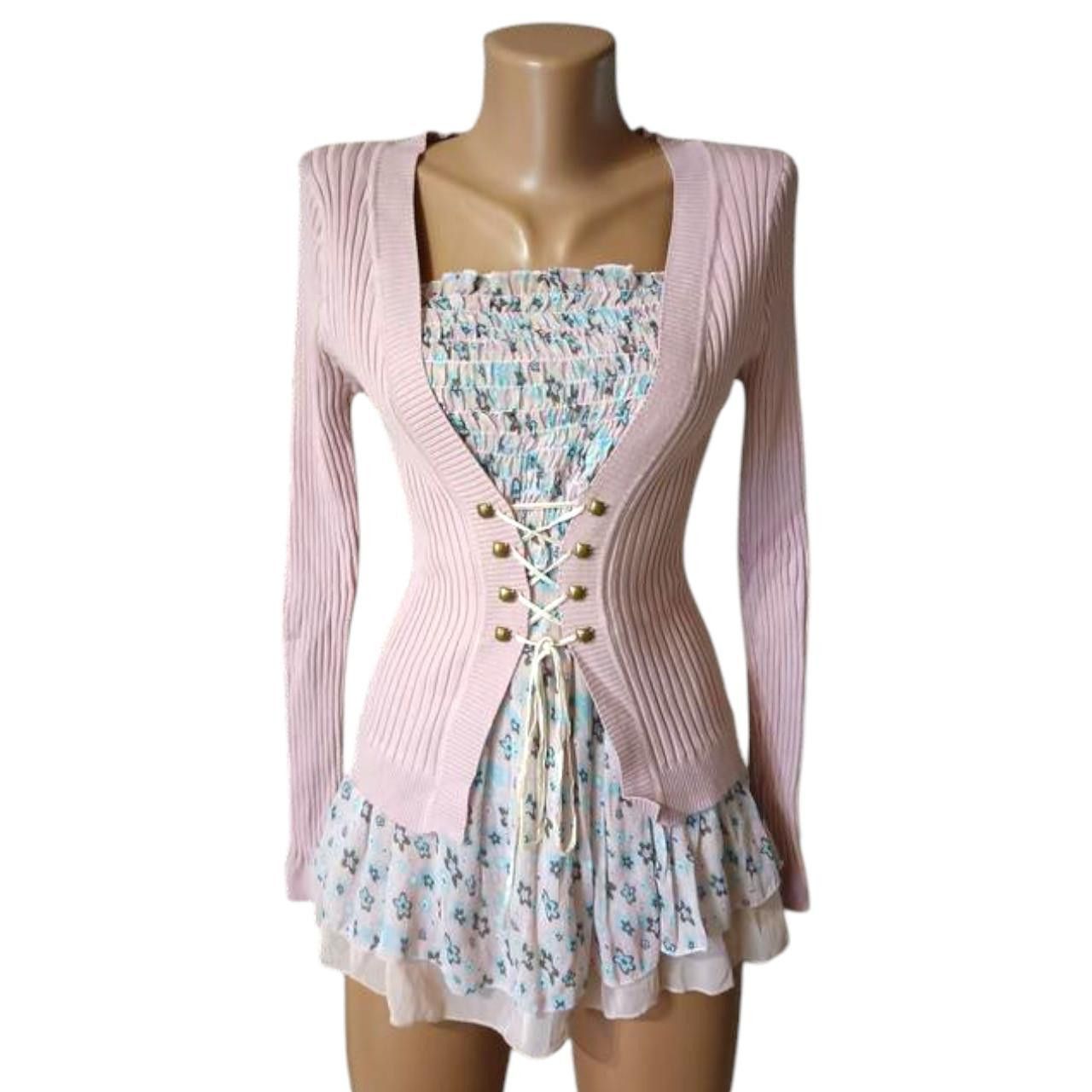 Other Baby pink cardigan sz M lolita cardigan neutral pink Size S / US 4 / IT 40 - 1 Thumbnail