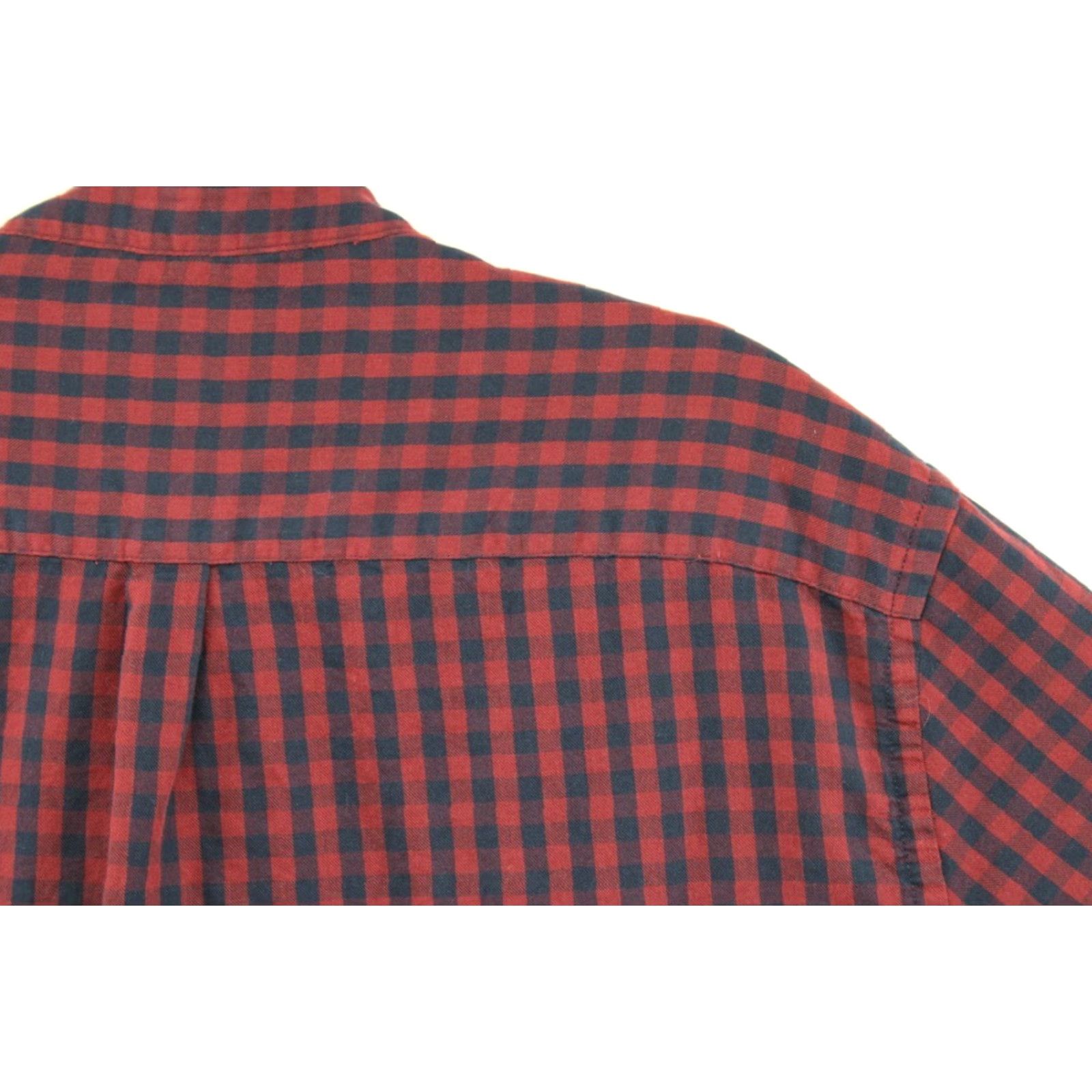 Vintage Red Ale Shirt Men's XL Tall Red Black Check Band Collar Preppy Work Office Size US XL / EU 56 / 4 - 5 Thumbnail