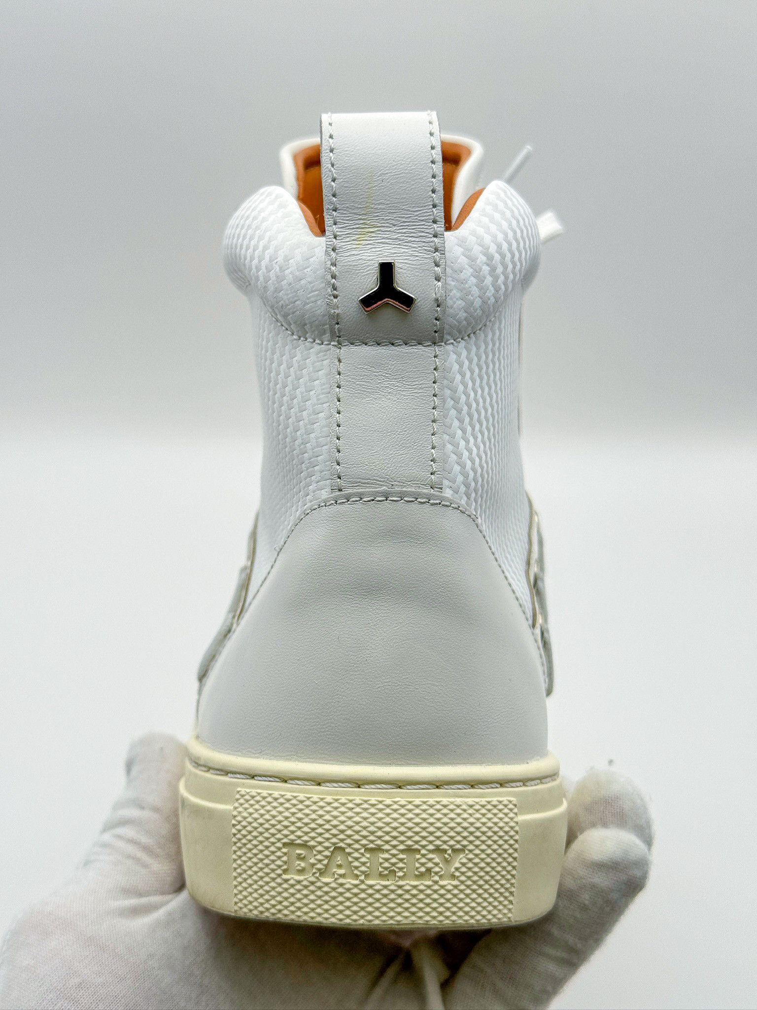 Bally Bally Hekem White Leather Lace-Up Hi-Top Sneakers Size US 9 / EU 42 - 12 Thumbnail