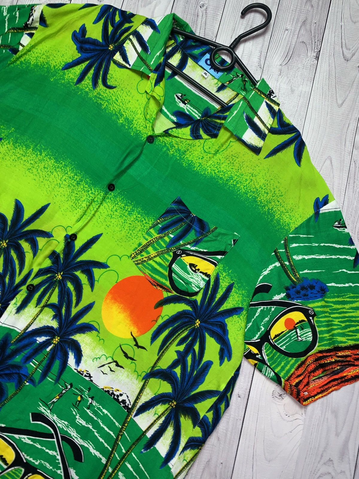 Vintage Hawaiian Shirt Palm Green Size L Size US L / EU 52-54 / 3 - 2 Thumbnail