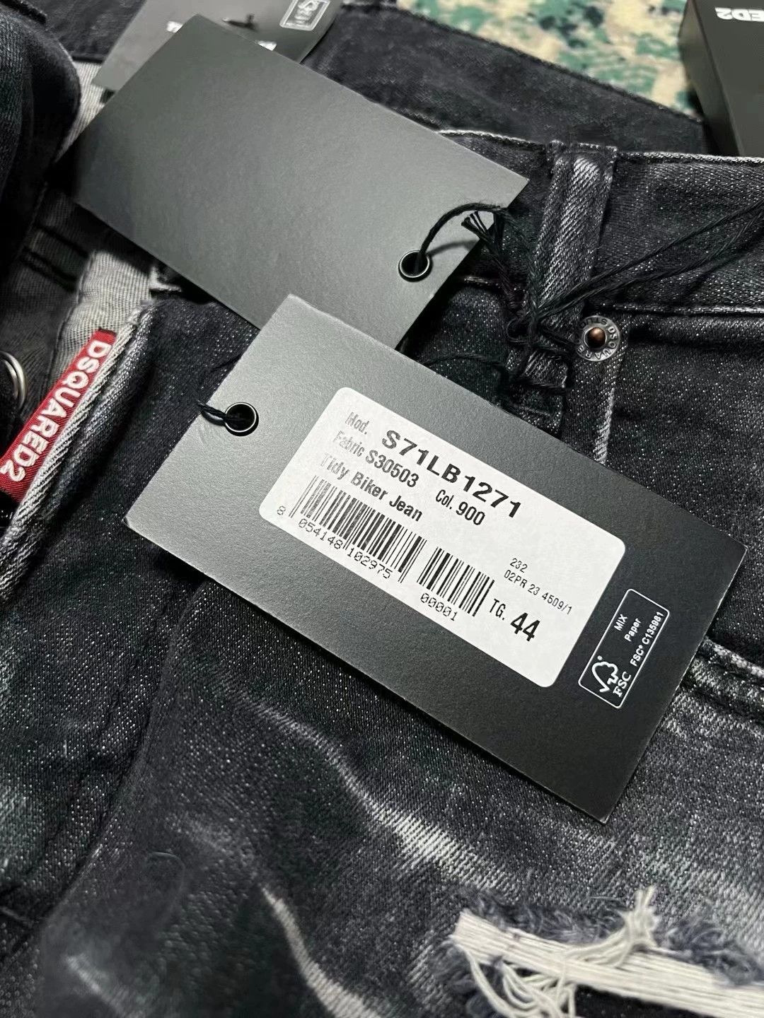 Dsquared2 Dsquared2 TIDY BIKER black gray washed patch slim 9 jeans Size US 28 / EU 44 - 9 Thumbnail