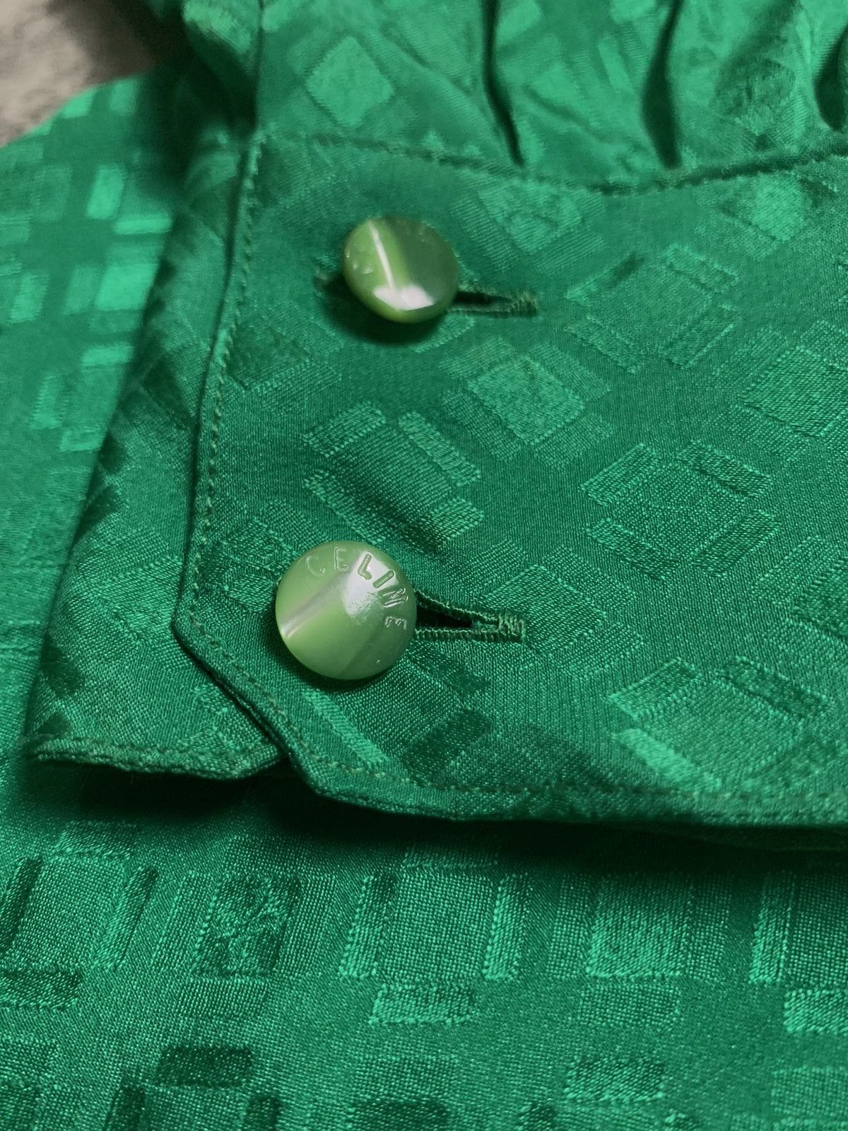 Celine Celine Double Pleated Green Monogram Patterned Size M / US 6-8 / IT 42-44 - 7 Thumbnail