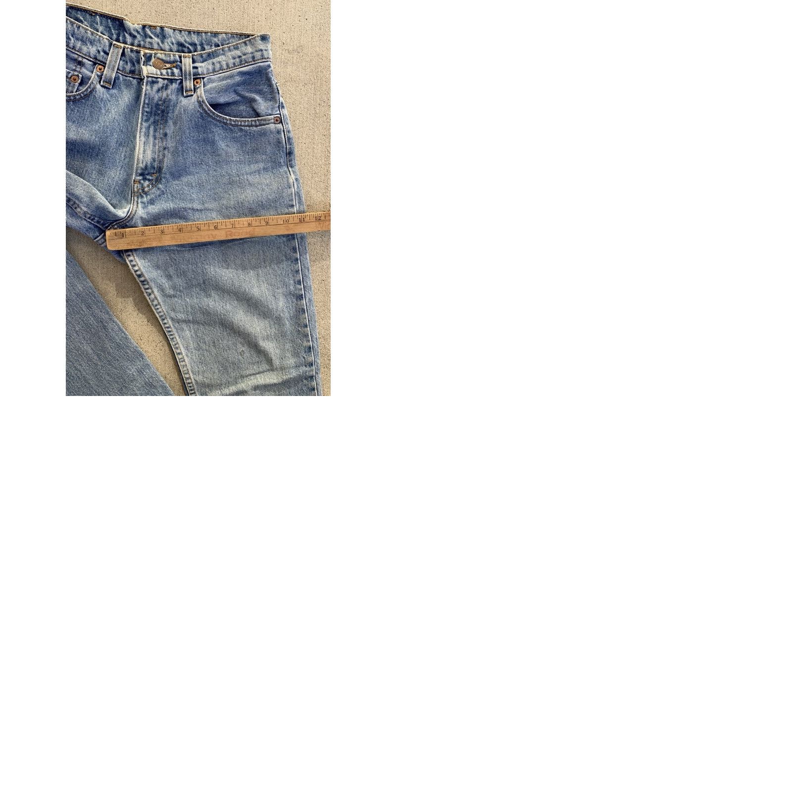 Levi's VINTAGE Levi’s Jeans 555 Straight Women 28 in 90s 1990s Size 5 Blue 100% Cotton Five-Pocket Design Denim Size 27" / US 4 / IT 40 - 12 Thumbnail