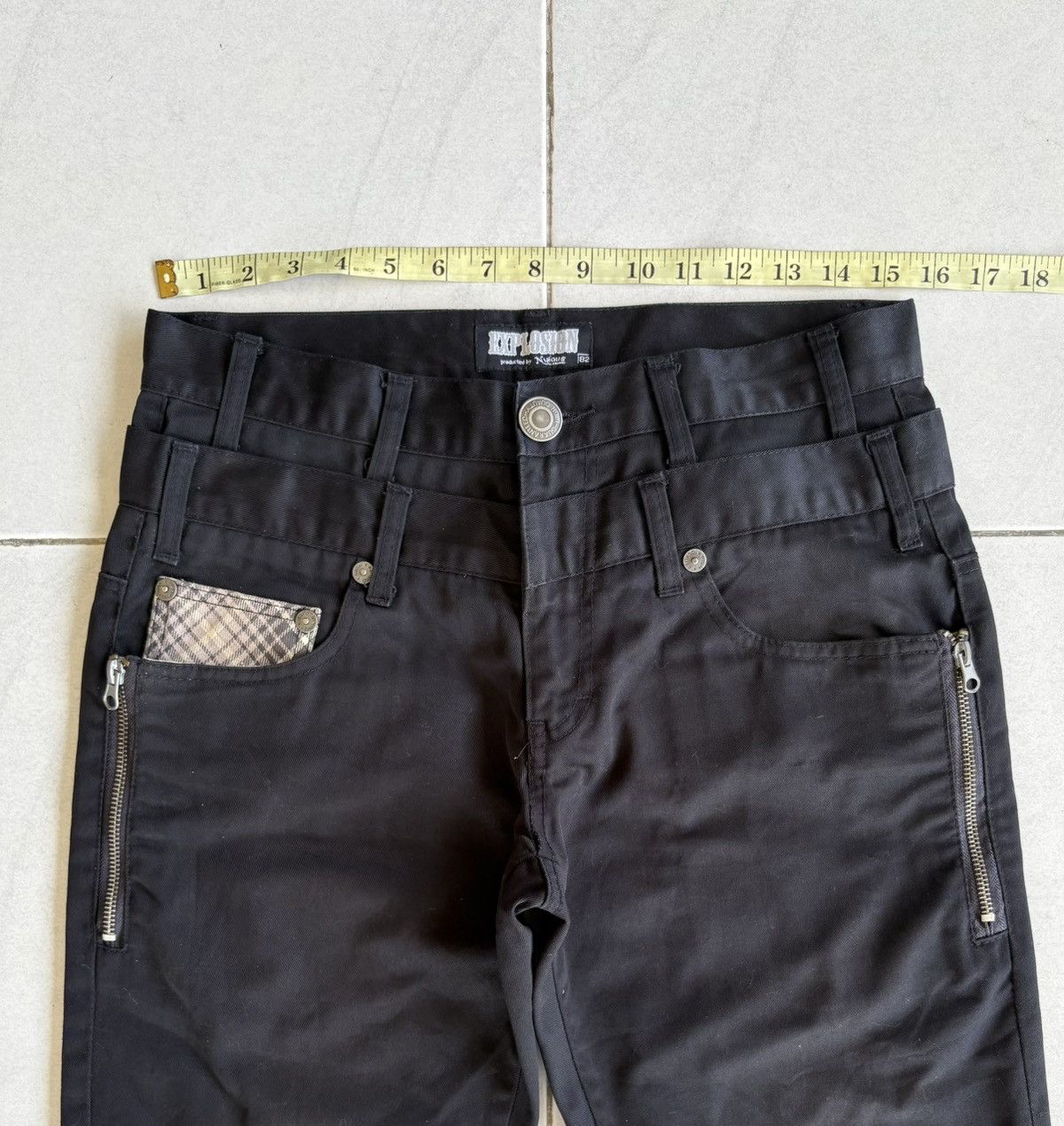 Japanese Brand Japanese High Quality Streetwear Double Waist Denim Size US 31 - 3 Thumbnail