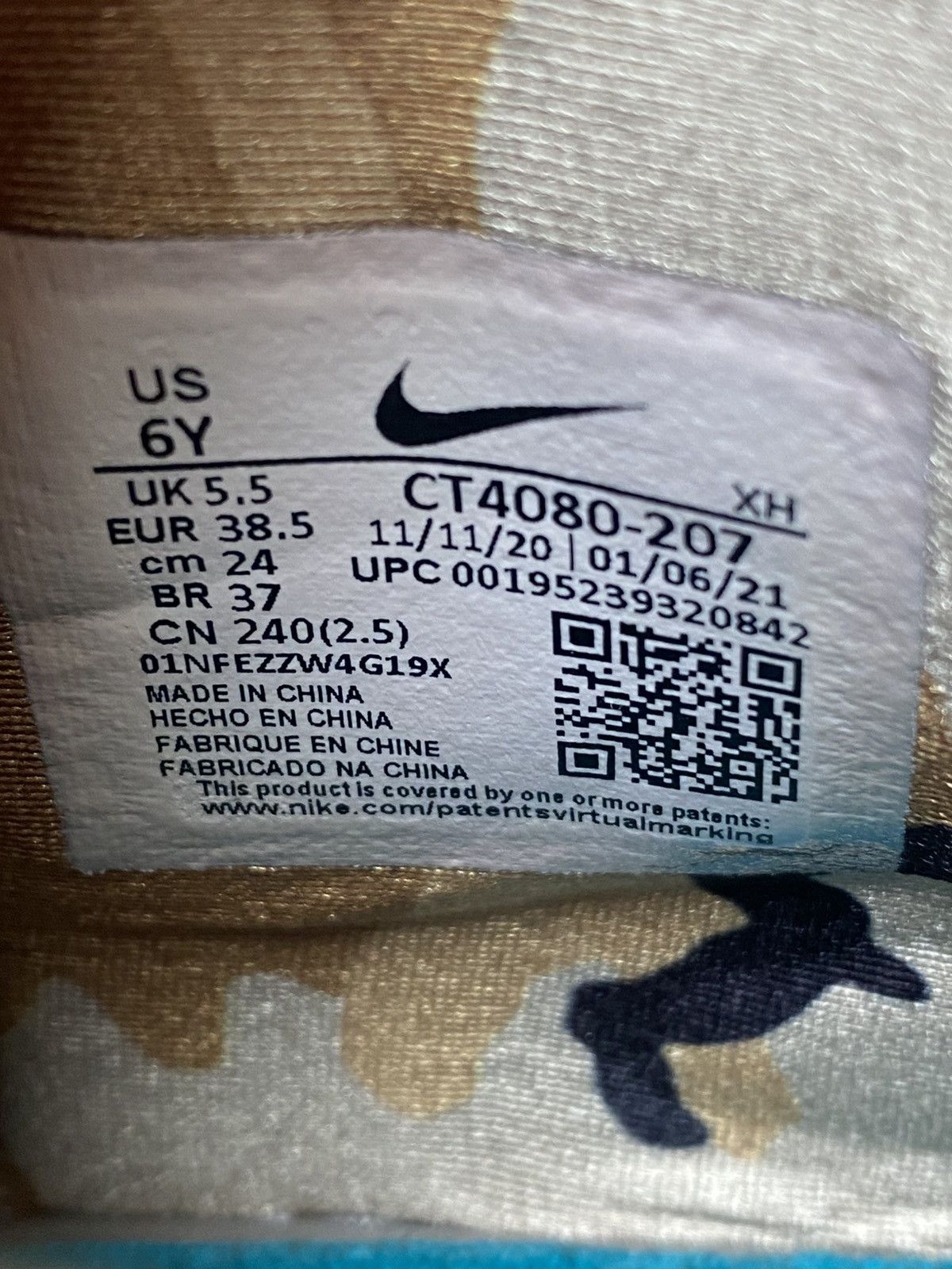 Nike × Vintage Nike Kyrie 7 Gs Ripple CT4080207 Size 6 Size US 6 / EU 39 - 7 Thumbnail