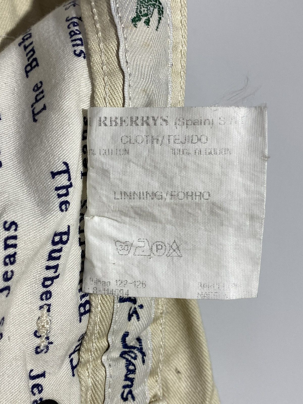 Burberry Vintage 90s Burberry’s Jeans Rare Beige Straight Pants Size US 31 - 19 Thumbnail