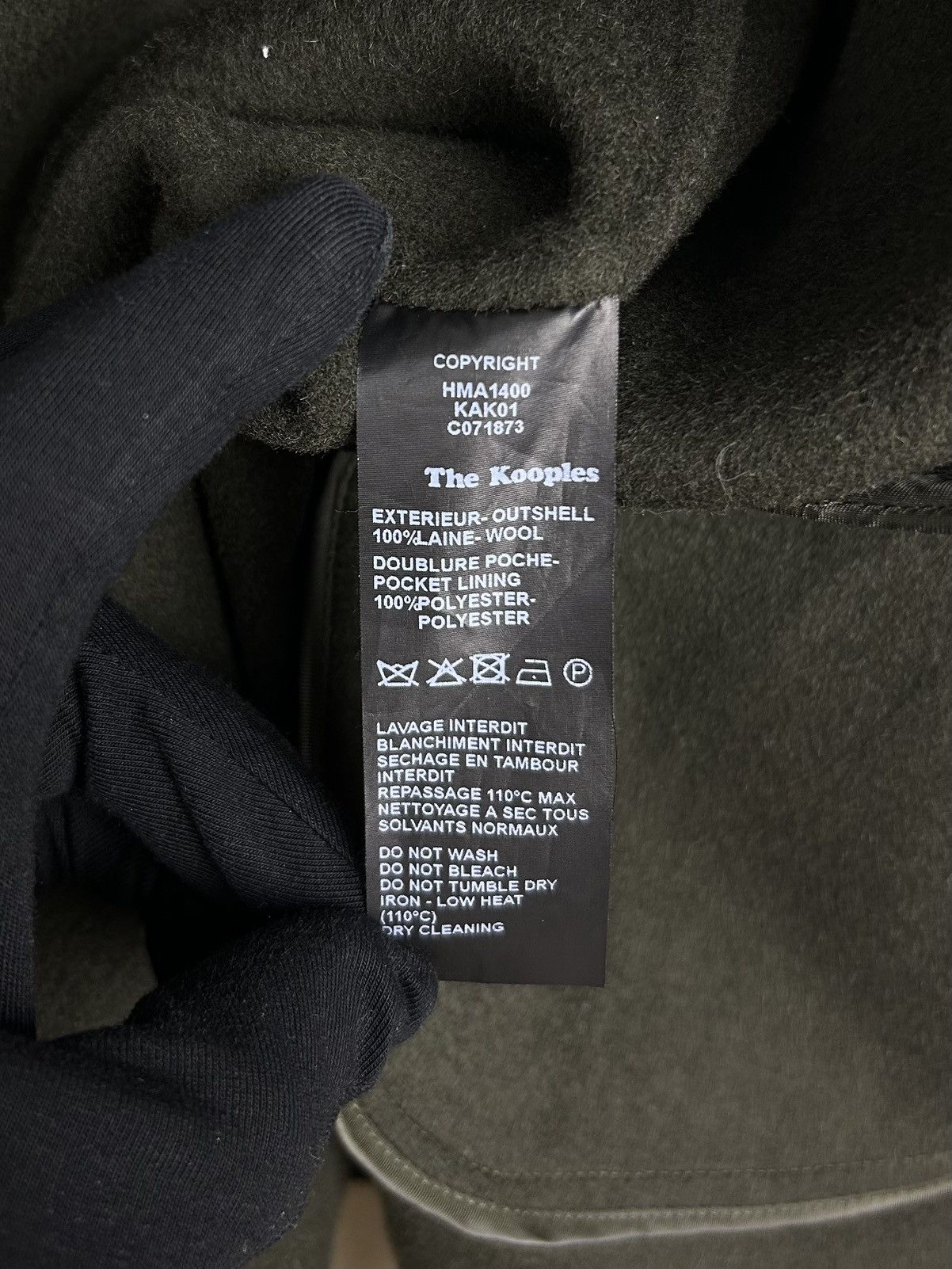 Designer × The Kooples The Kooples Khaki 100% Wool Coat Overcoat Jacket Size 46 / S Size US S / EU 44-46 / 1 - 8 Thumbnail