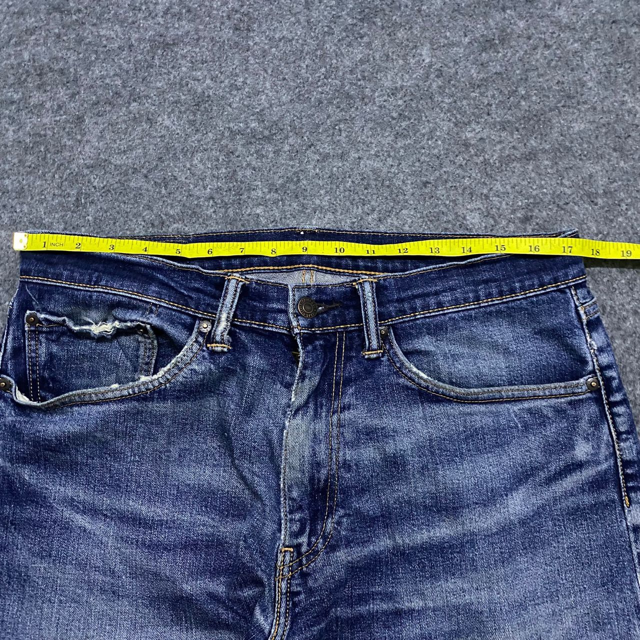 If Six Was Nine 💥Best Offer💥Vintage Levis 505 Distressed Denim Size US 34 / EU 50 - 3 Thumbnail