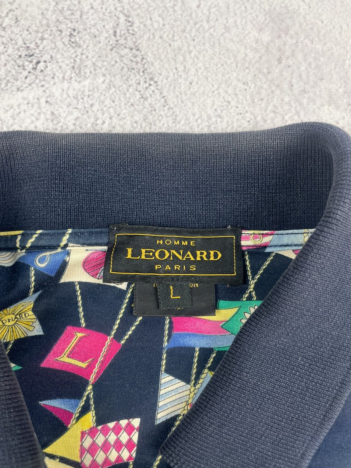 Leonard Paris Leonard Paris Homme Vintage Polo Shirt Sailing Flags Print Size US L / EU 52-54 / 3 - 9 Thumbnail