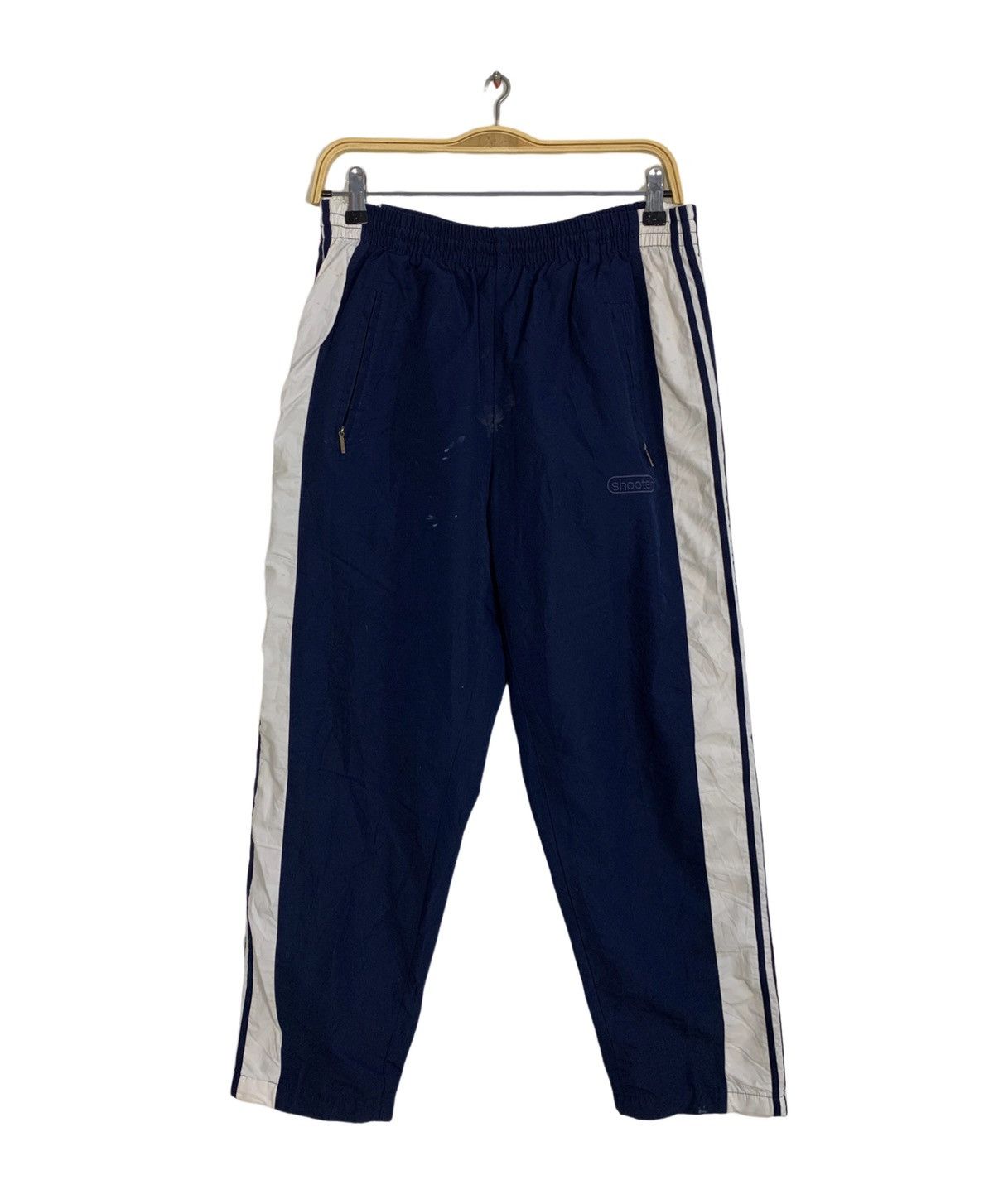Vintage 90s Shooter Track Pant Side Snap Button Stretchable Waist Size US 28 / EU 44 - 2 Thumbnail