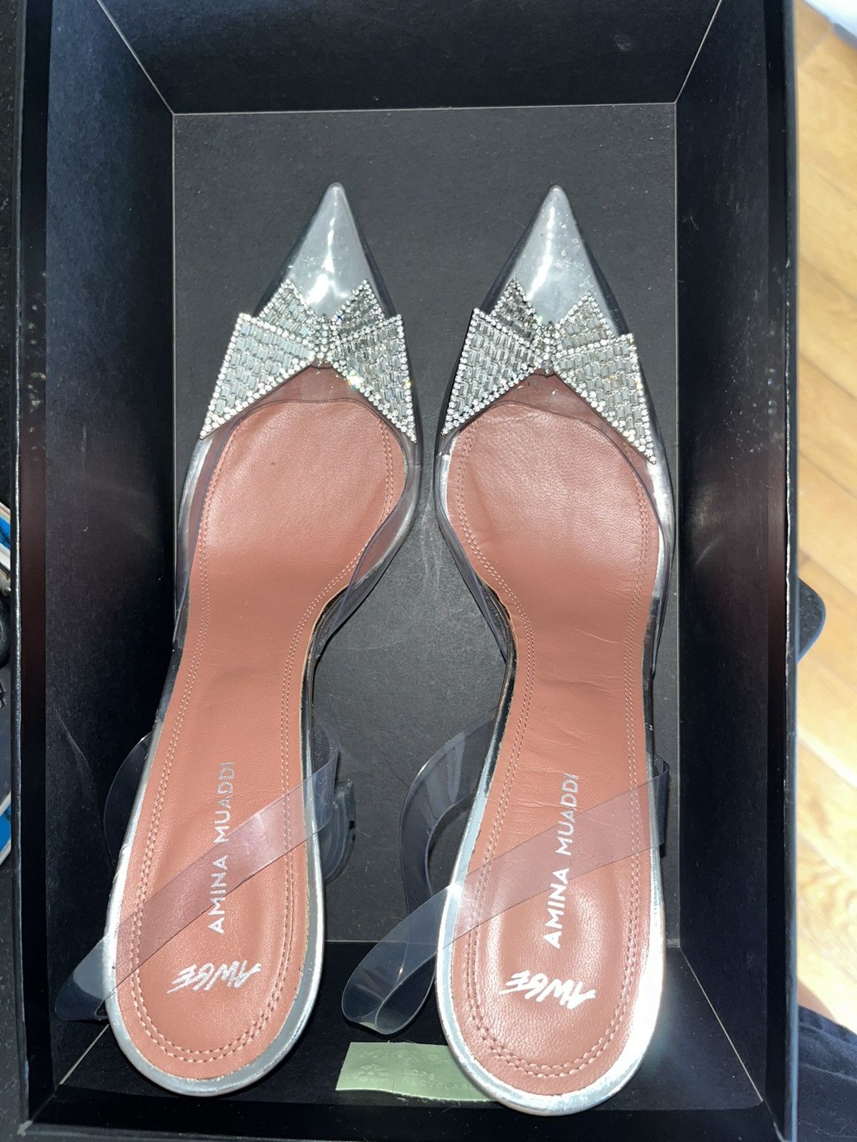 Amina Muaddi Clear heels Size US 9.5 / IT 39.5 - 1 Thumbnail