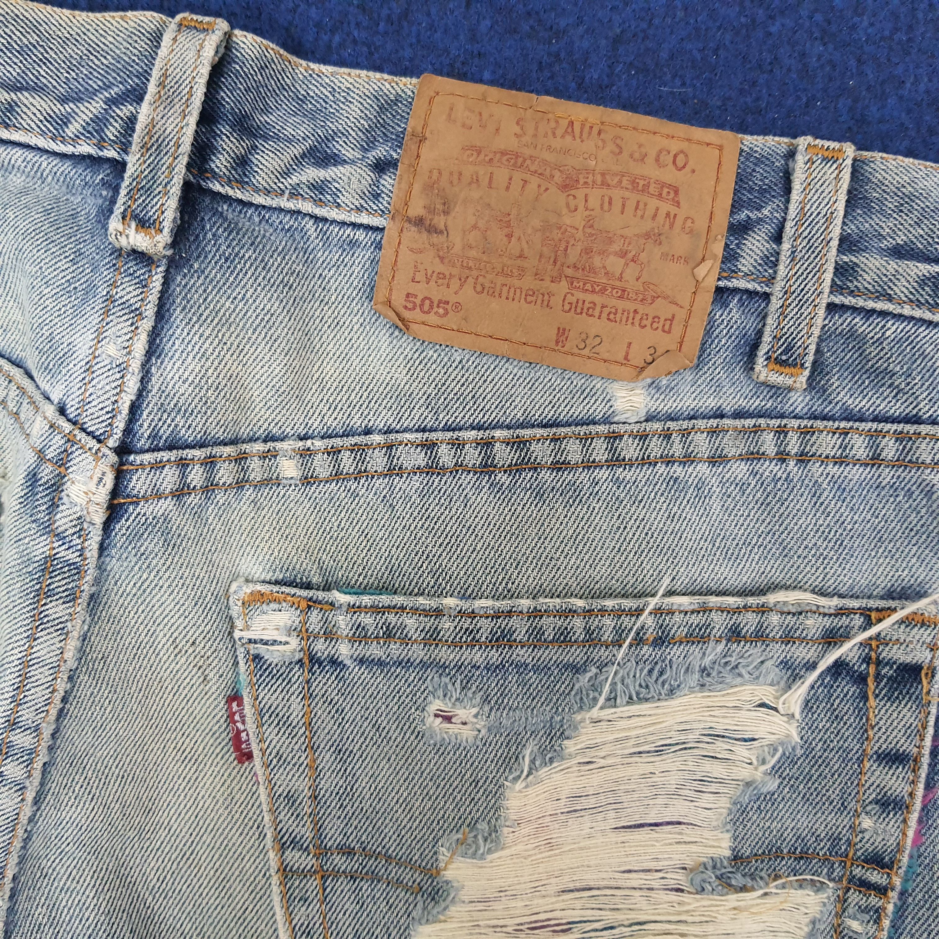 Levi's Vintage Levi's 505 Authentic Red Tab Distressed Jean C228N19 Size US 32 / EU 48 - 5 Thumbnail