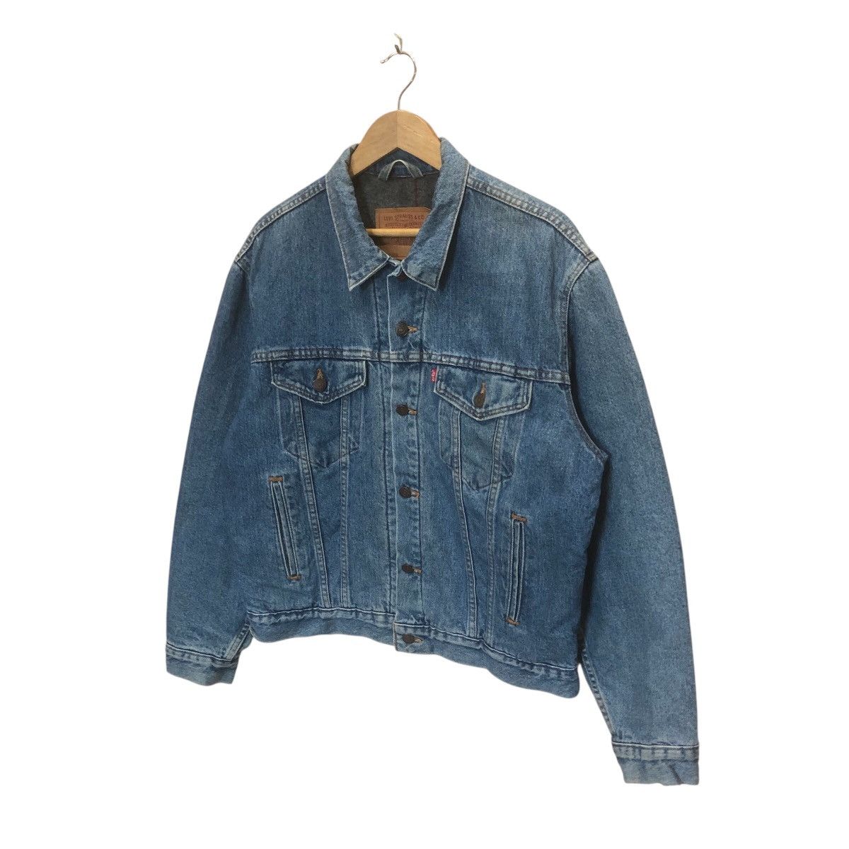 Levi's × Vintage 90’s Levi’s 70506-0316 Denim Trucker Blanked Lined Jacket Size US M / EU 48-50 / 2 - 3 Thumbnail