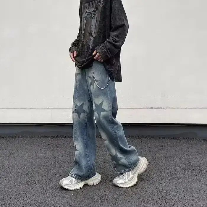 Japanese Brand Stars Baggy Denim Jeans Size US 32 / EU 48 - 2 Thumbnail