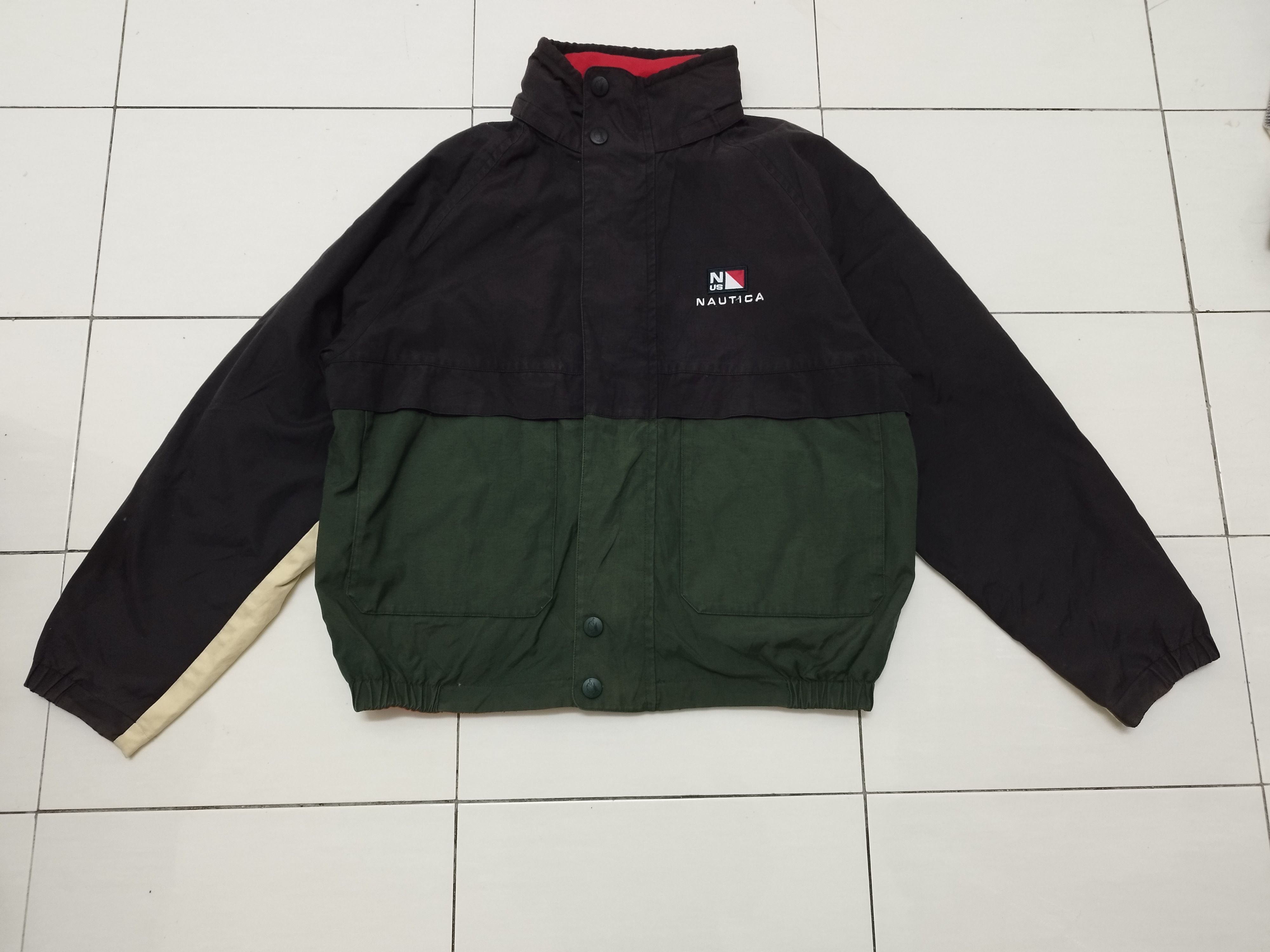 Nautica × Vintage Distressed Vintage Nautica Reversible Coat, 1980s Spell Out Size US L / EU 52-54 / 3 - 1 Thumbnail