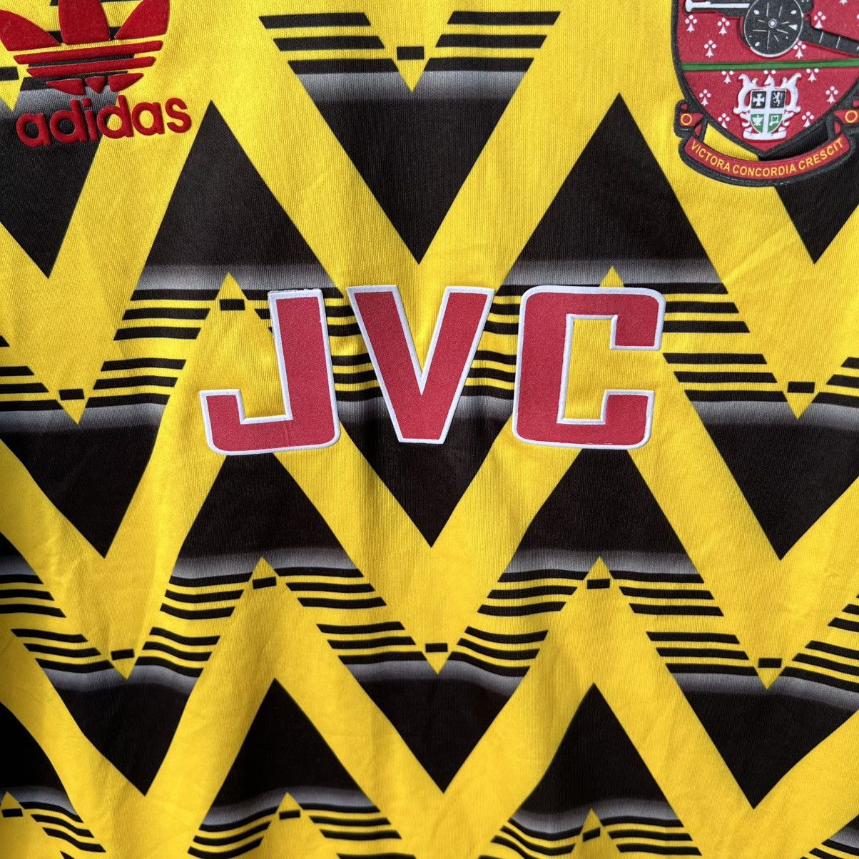 Adidas ARSENAL 1991 1993 FOOTBAL soccer jersey BRUISED BANANA(fake) Size US M / EU 48-50 / 2 - 4 Thumbnail