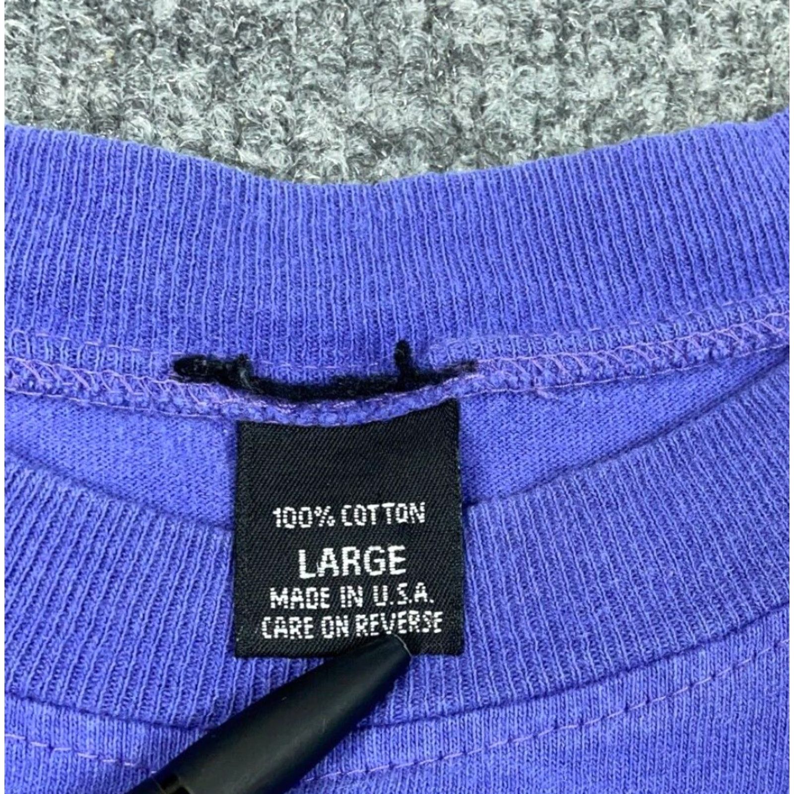 Vintage VTG 90s The Rock Purple Embroidered T-Shirt Adult Large USA Made Desert Shirt Mens Large Purple Embroidered Cotton Size US L / EU 52-54 / 3 - 4 Thumbnail