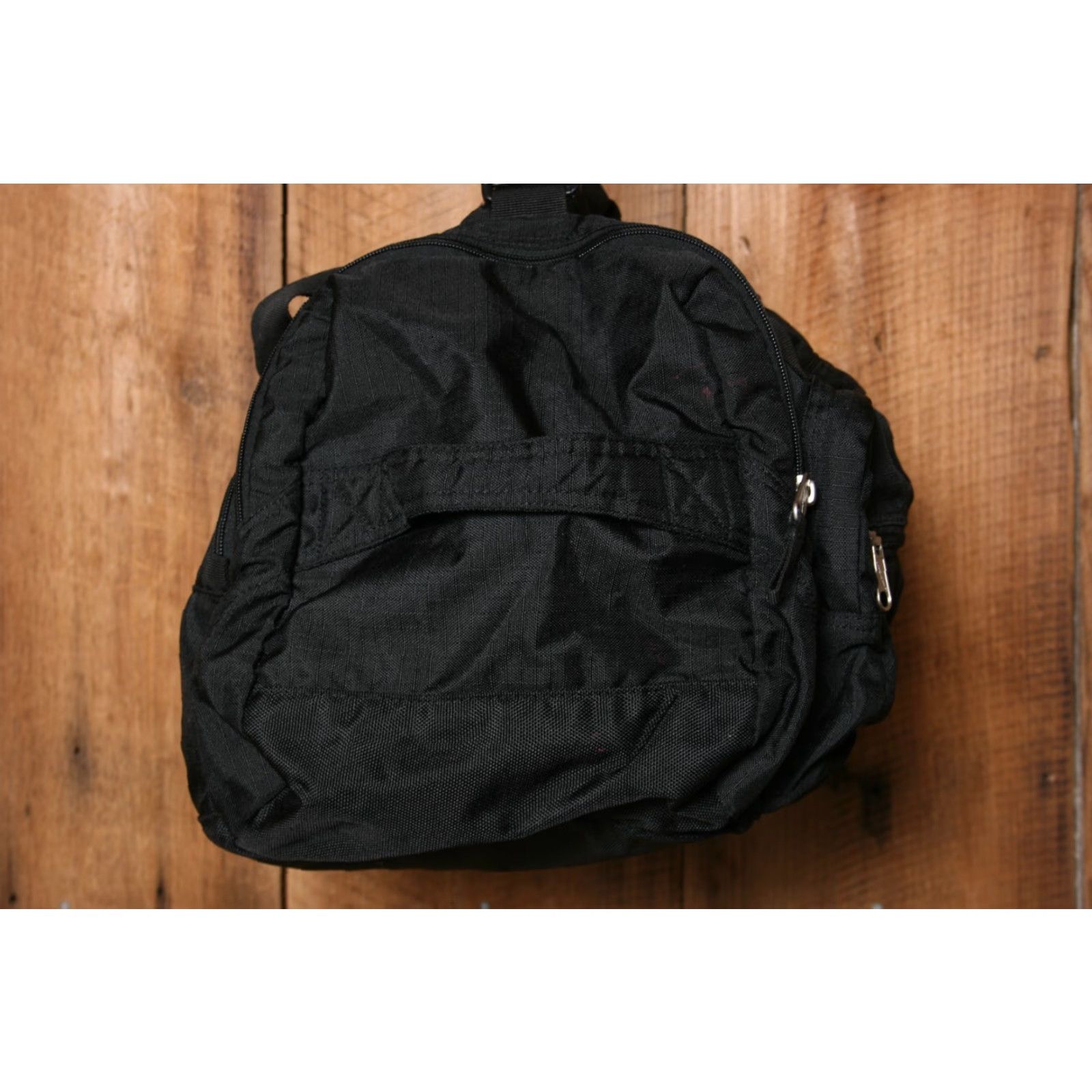 Eddie Bauer VINTAGE Eddie Bauer Duffel Bag Black Travel Duffle Bag Carry-On with Shoulder Strap Men Medium Polyester Canvas Zip Size ONE SIZE - 4 Thumbnail