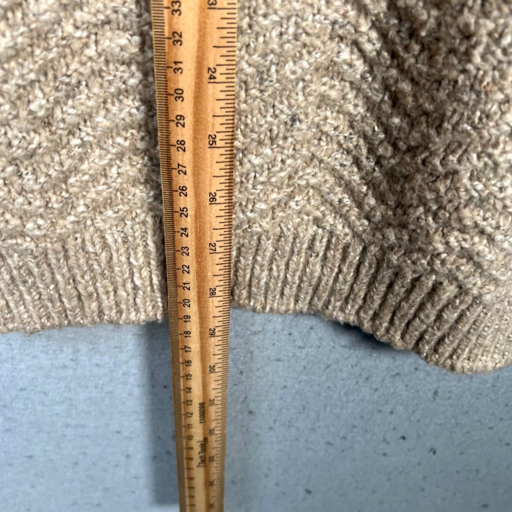 Zara Zara Knit Mens Size Medium Beige Chevron Pattern Pullover Crewneck Sweater Size US M / EU 48-50 / 2 - 6 Thumbnail