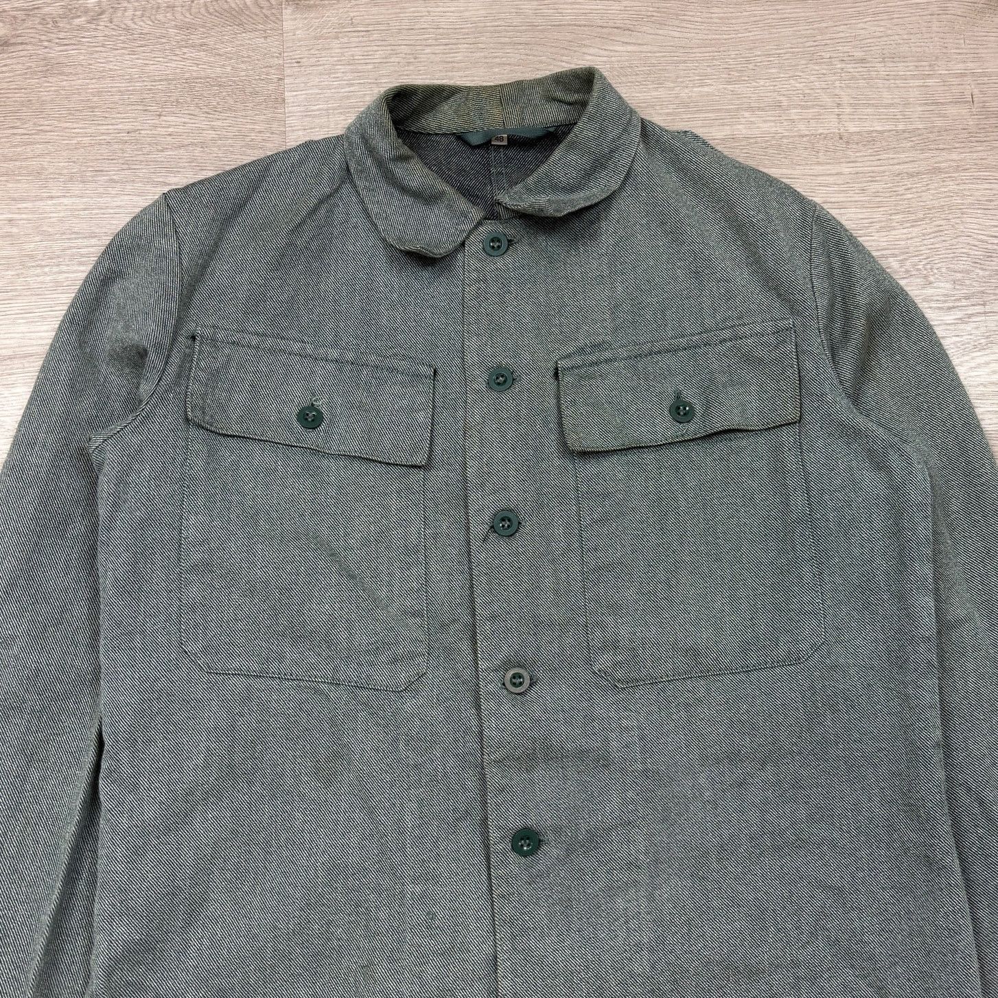 Vintage Vintage Swiss Army Denim Twill Work Shirt Jacket Shacket 48 Size US XL / EU 56 / 4 - 2 Thumbnail