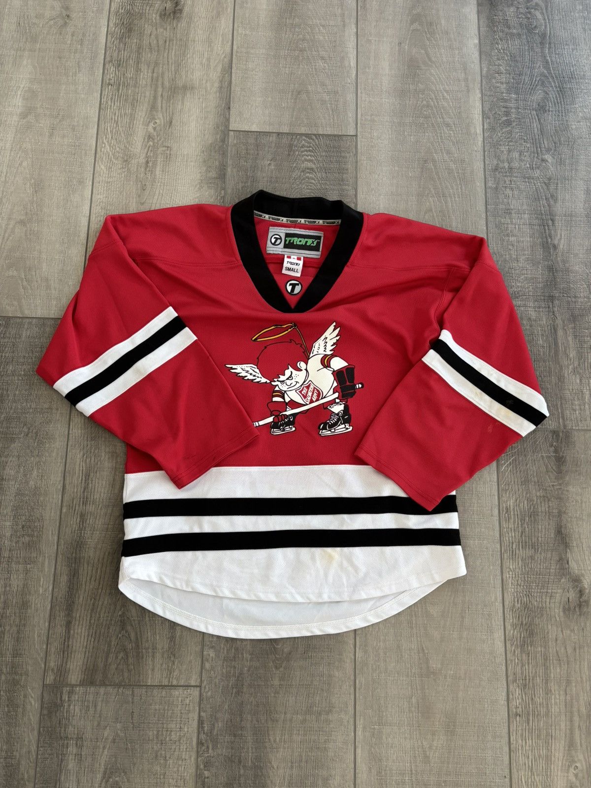 Vintage Vintage Red Salvation Army Tronx Hockey Jersey Small Size US S / EU 44-46 / 1 - 1 Thumbnail