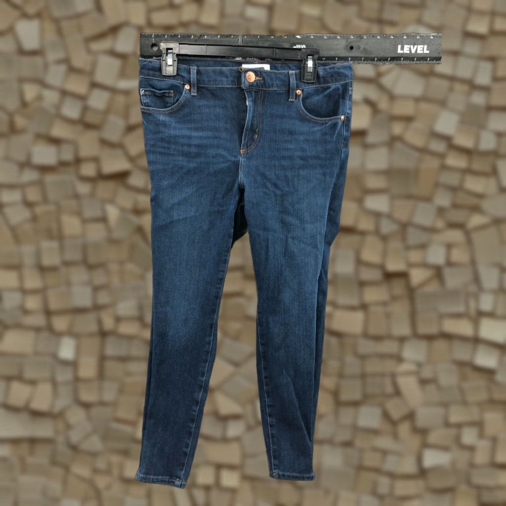 Loft Loft Jeans Skinny Loft Size 10 Womens Medium Blue Wash Denim 5-Pocket Regular Rise Modern American Classic Size 32" / US 10 / IT 46 - 1 Thumbnail