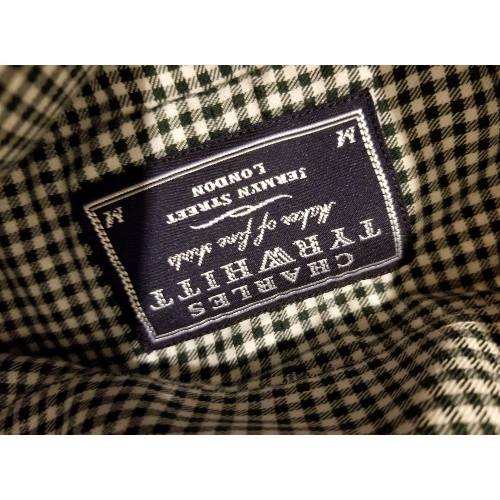 Charles Tyrwhitt Mens Charles Tyrwhitt Dress Shirt M Medium Gray Button Cotton Size 40R - 3 Thumbnail