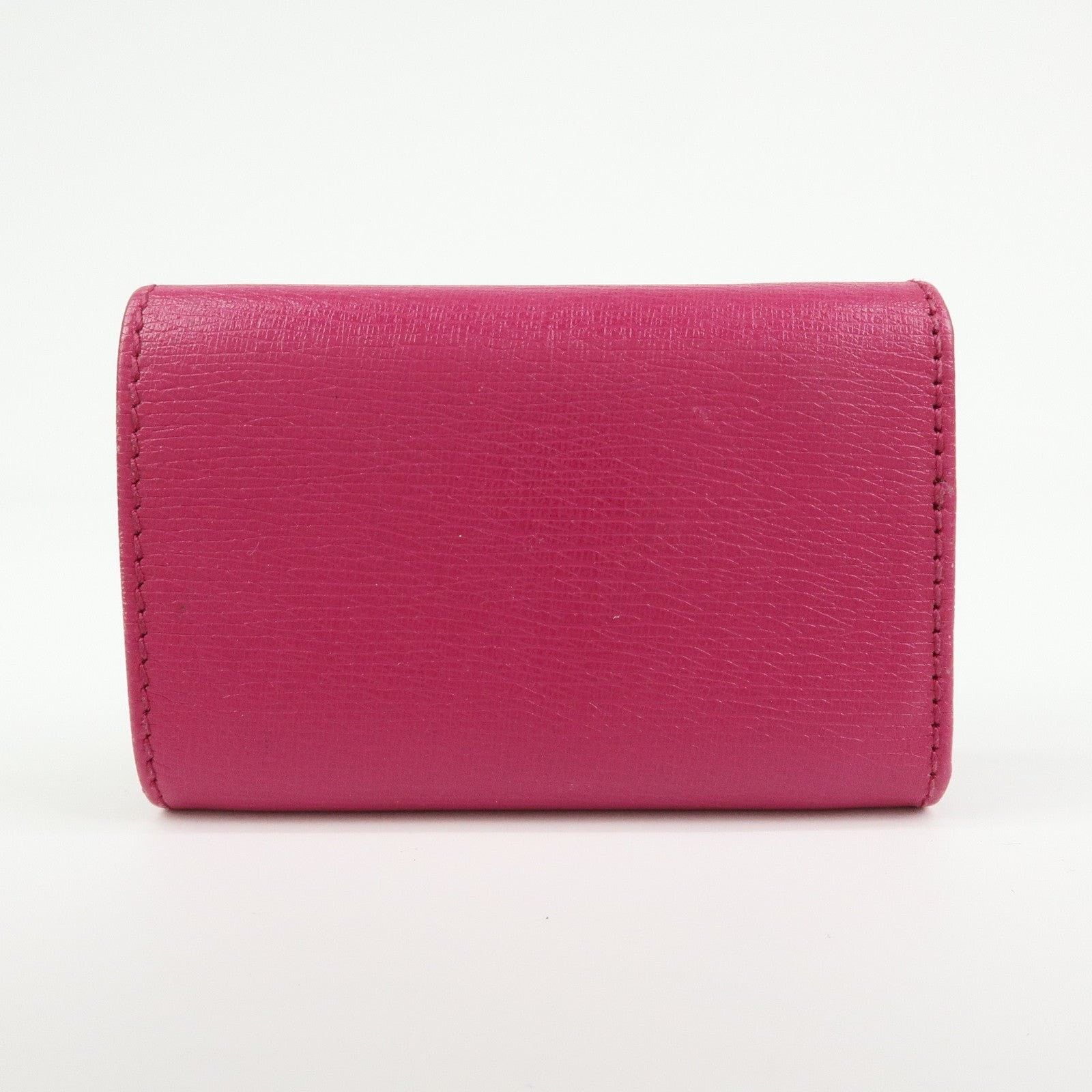 Gucci Gucci Lovely Heart Interlocking G Leather Key Holder Pink Size ONE SIZE - 2 Thumbnail