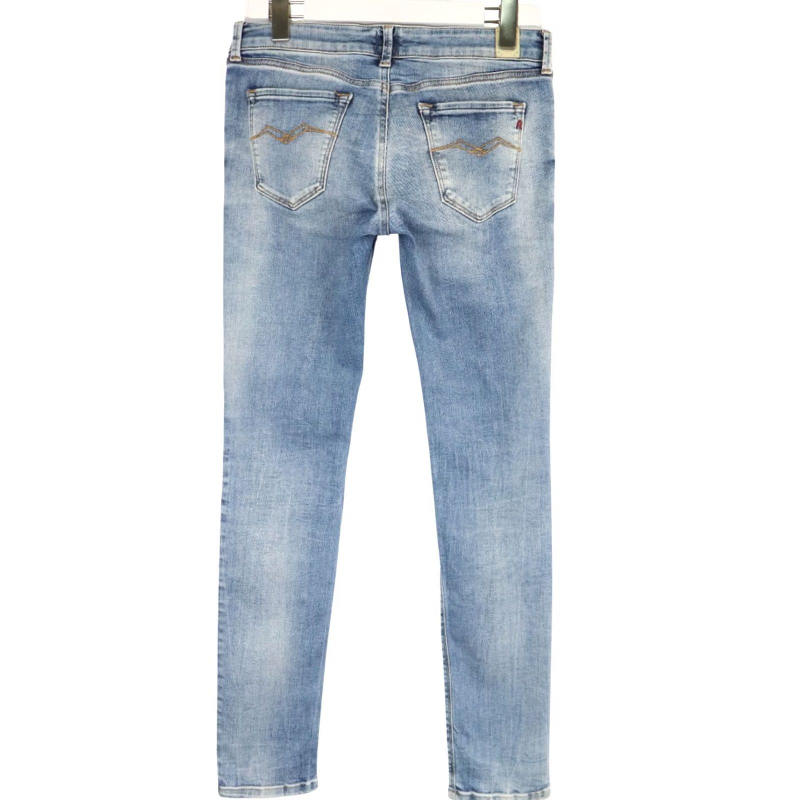 Replay Replay Luz Jeans Women's Slim Blue Denim W30/L32 Faded Whiskers Zip Fly denim, Jeans, Slim Fit, Women's Size 30" / US 8 / IT 44 - 2 Thumbnail