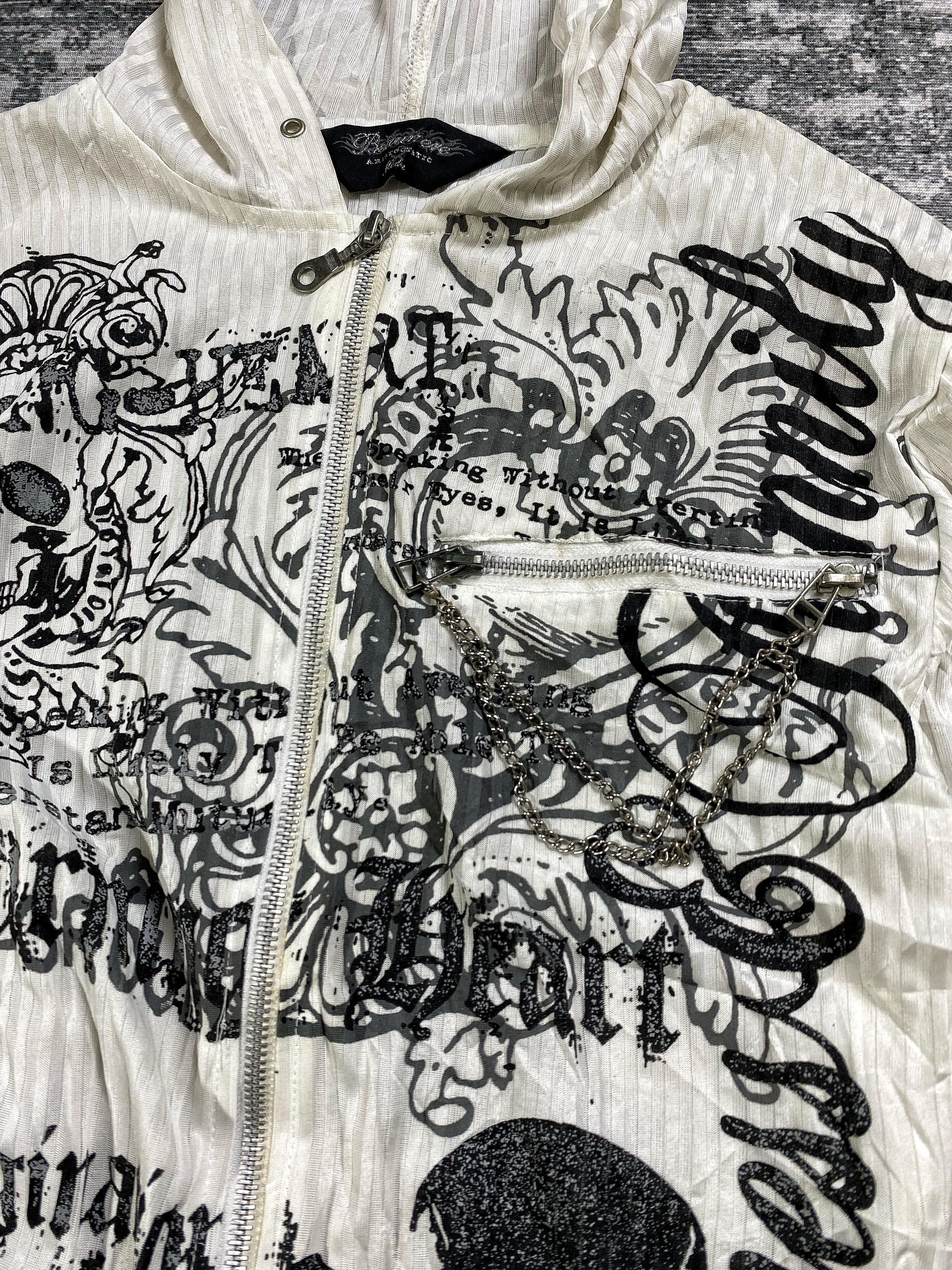 Japanese Brand 2000s Hysteric Skull Poem Docking Gyaruo Zip y2k Lgb Ifsix Size US M / EU 48-50 / 2 - 3 Thumbnail