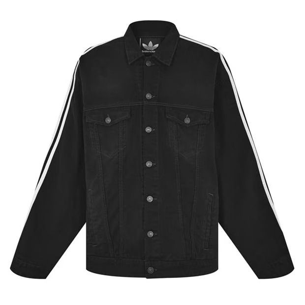 image of Balenciaga O1G2R1Mq0324 Denim Jacket In Black, Men's (Size XS)