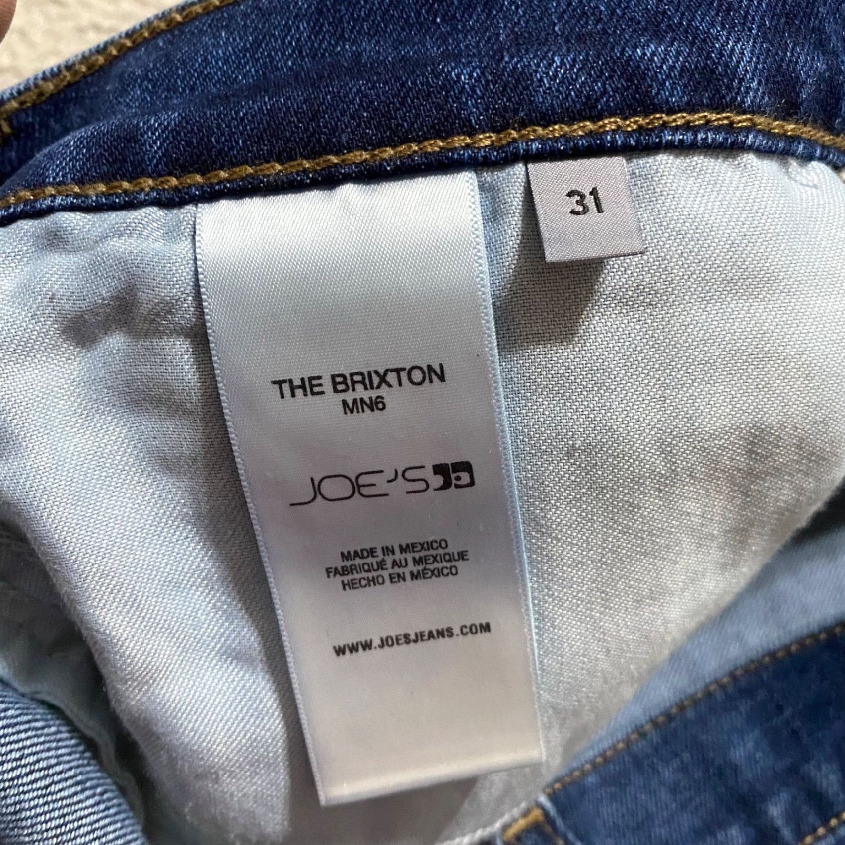 Vintage Joe's Jeans Brixton Straight Jeans Blue Denim Dark Wash Slim Mid Rise Men 31 Inseam 31 5-Pocket Cotton Blend Cotton Polyester China Mexico Vintage No Size US 31 - 4 Thumbnail