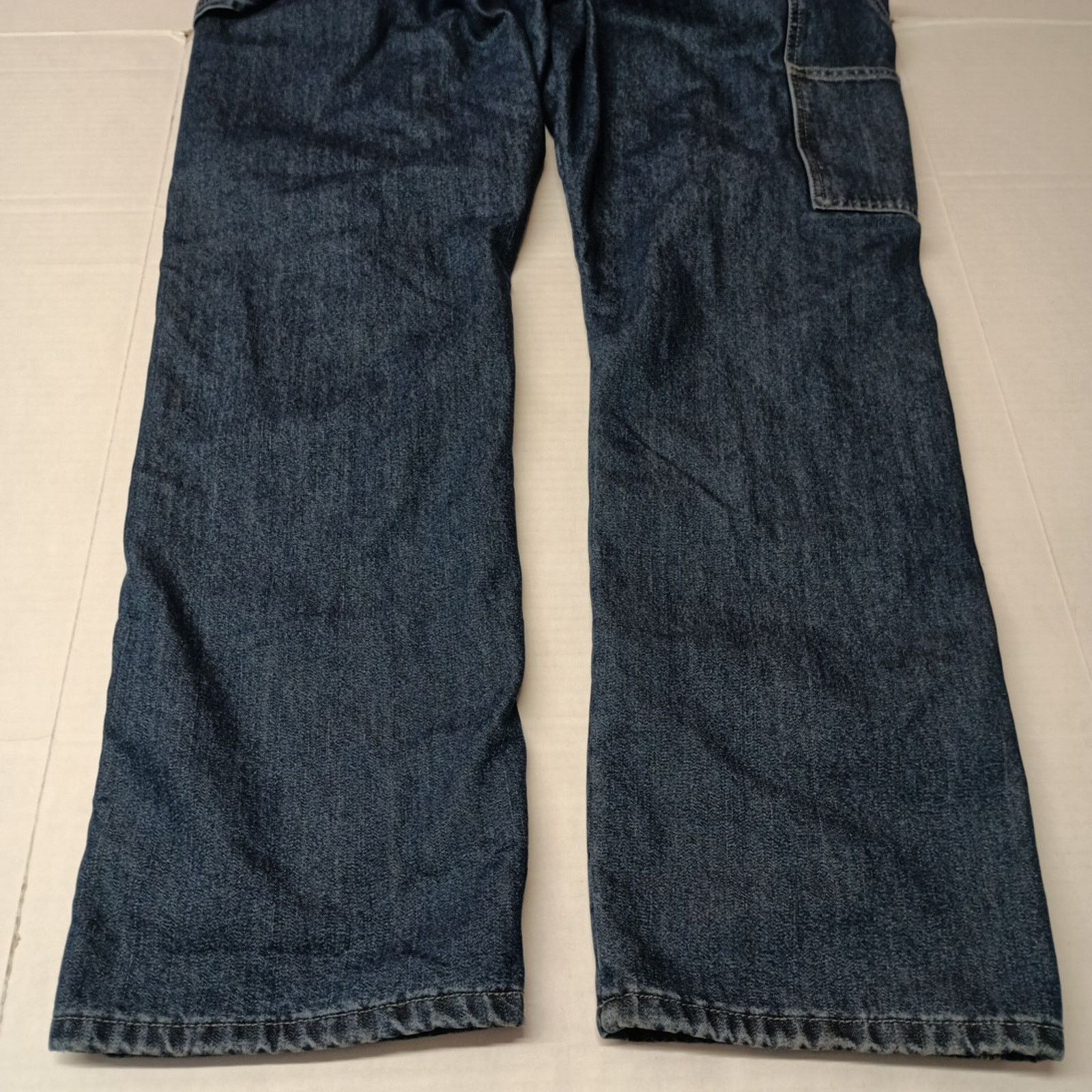 Wrangler Wrangler 36x34 Men Relaxed Fleece Lined Carpenter Jeans Blue Size US 36 / EU 52 - 7 Thumbnail