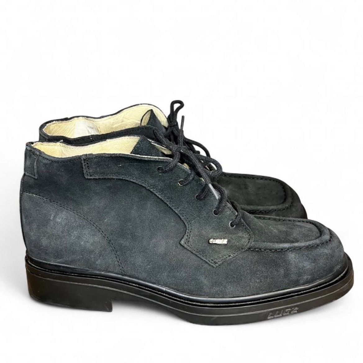 Lugz Vintage 90s Lugz Black Suede Moc Toe Chukka Boots Size US 11 / EU 44 - 1 Thumbnail