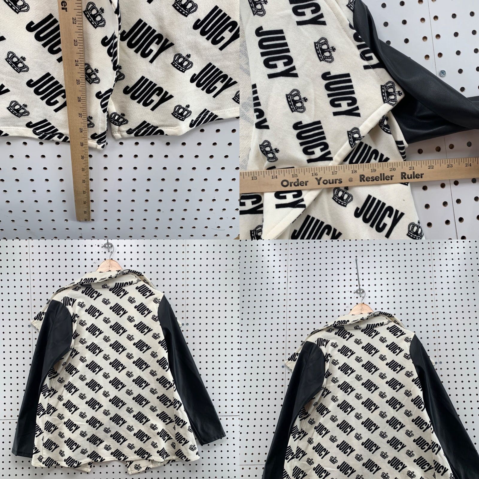 Juicy Couture Juicy Couture Blazer Jacket Womens M All Over Print Long Sleeves AOP Spellout Black Size M / US 6-8 / IT 42-44 - 9 Thumbnail