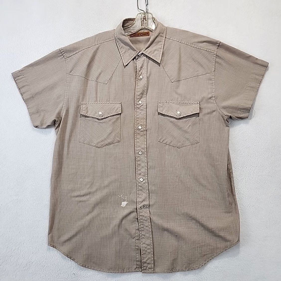 Vintage VINTAGE Cobra Creek Western Shirt Pearl Snap Short Sleeve Brown Plaid Men L Size US L / EU 52-54 / 3 - 4 Thumbnail
