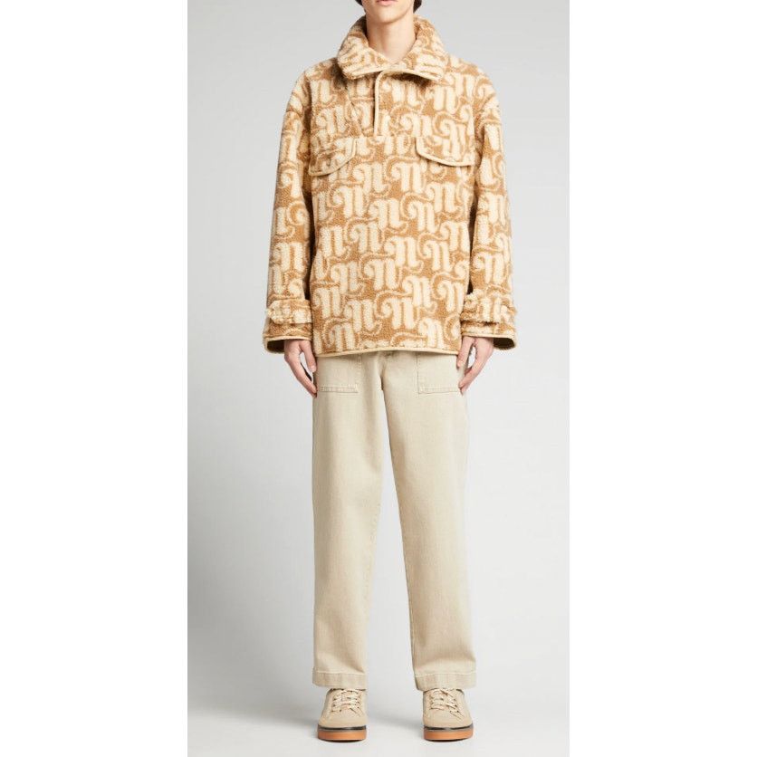 Nanushka Nanushka Logo Tan Beige faux fur fleece pullover Medium Size US M / EU 48-50 / 2 - 7 Thumbnail