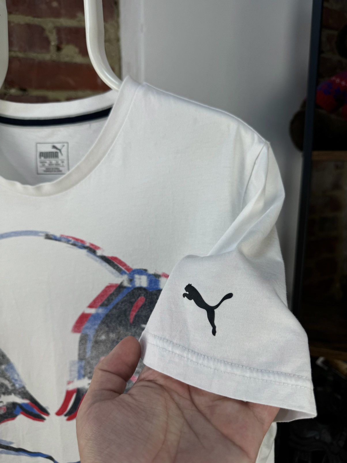 Puma × Red Bull PUMA Redbull Racing Double Bull Printed White T-Shirt Size US L / EU 52-54 / 3 - 3 Thumbnail