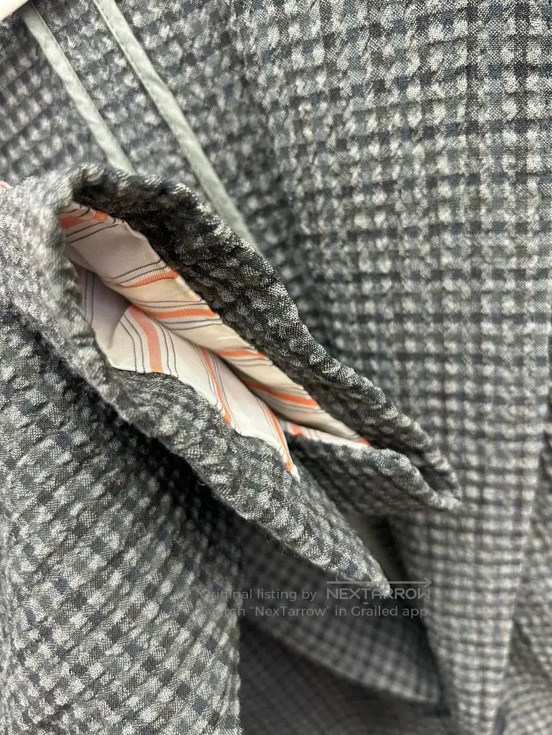 Hermes Hermes Men's gray blazer, 98% wool and 2% spandex fabric Size 50R - 3 Thumbnail