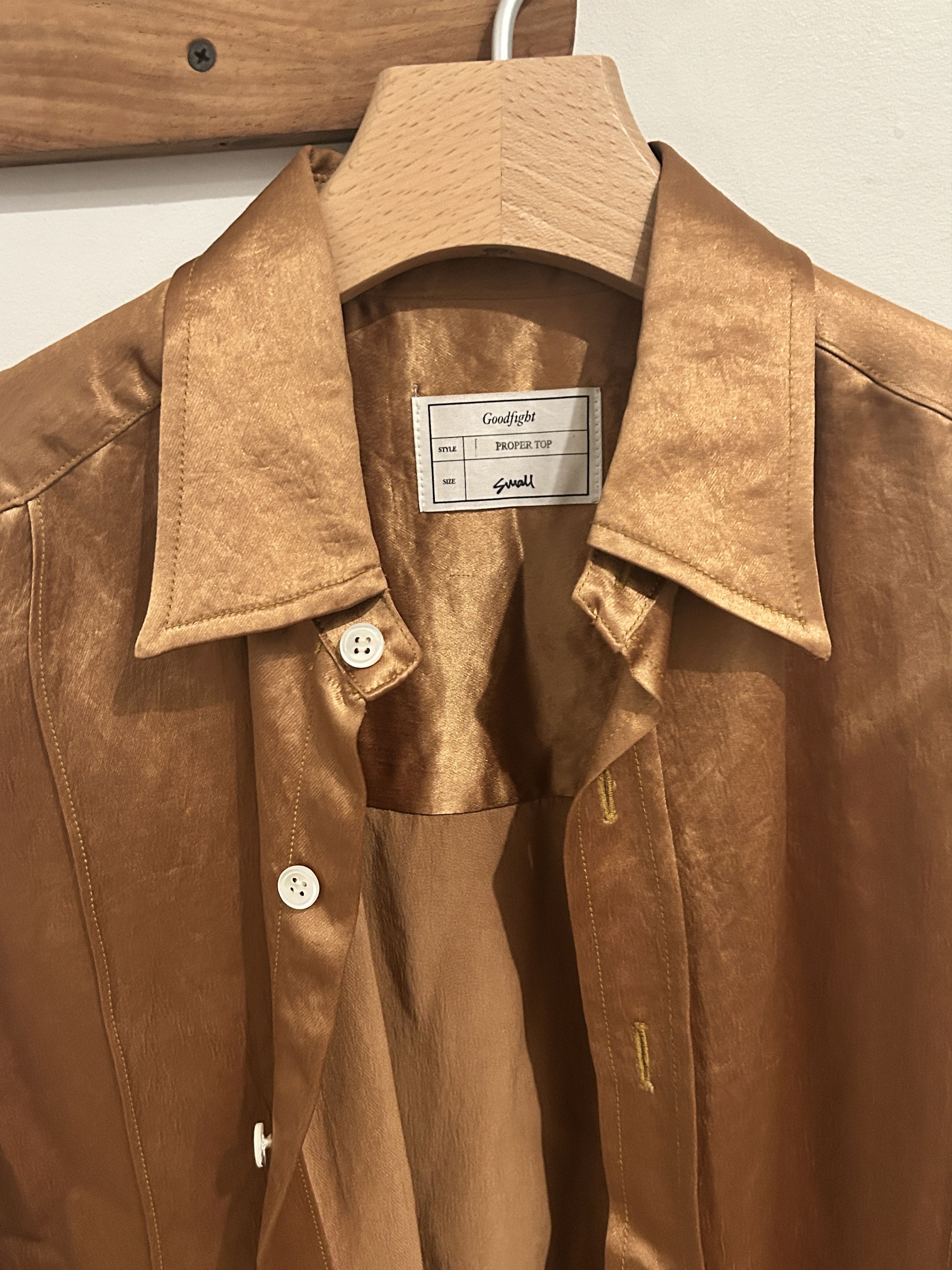 Goodfight Goodnight Satin Gold Dress shirt Size US S / EU 44-46 / 1 - 2 Thumbnail