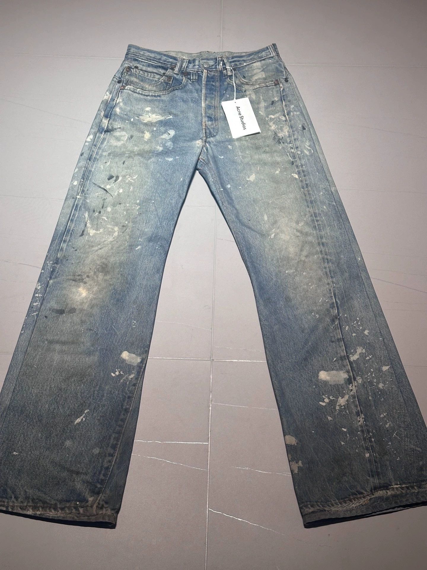 Acne StudioWash splashed ink jeans -DMC