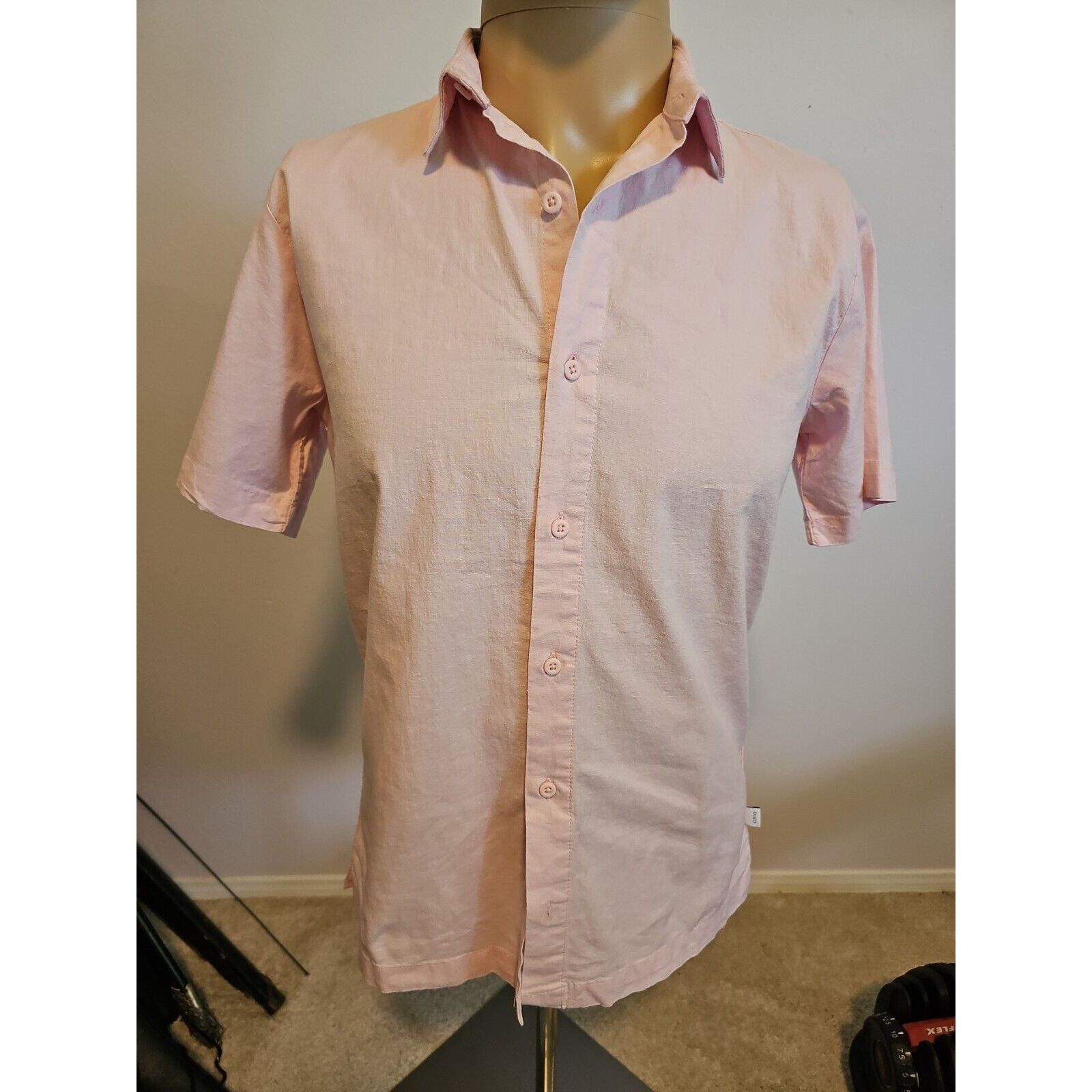 Onia Nwt Mens Onia Pink Ss Button Up Shirt Sz S $140 Size US S / EU 44-46 / 1 - 1 Thumbnail